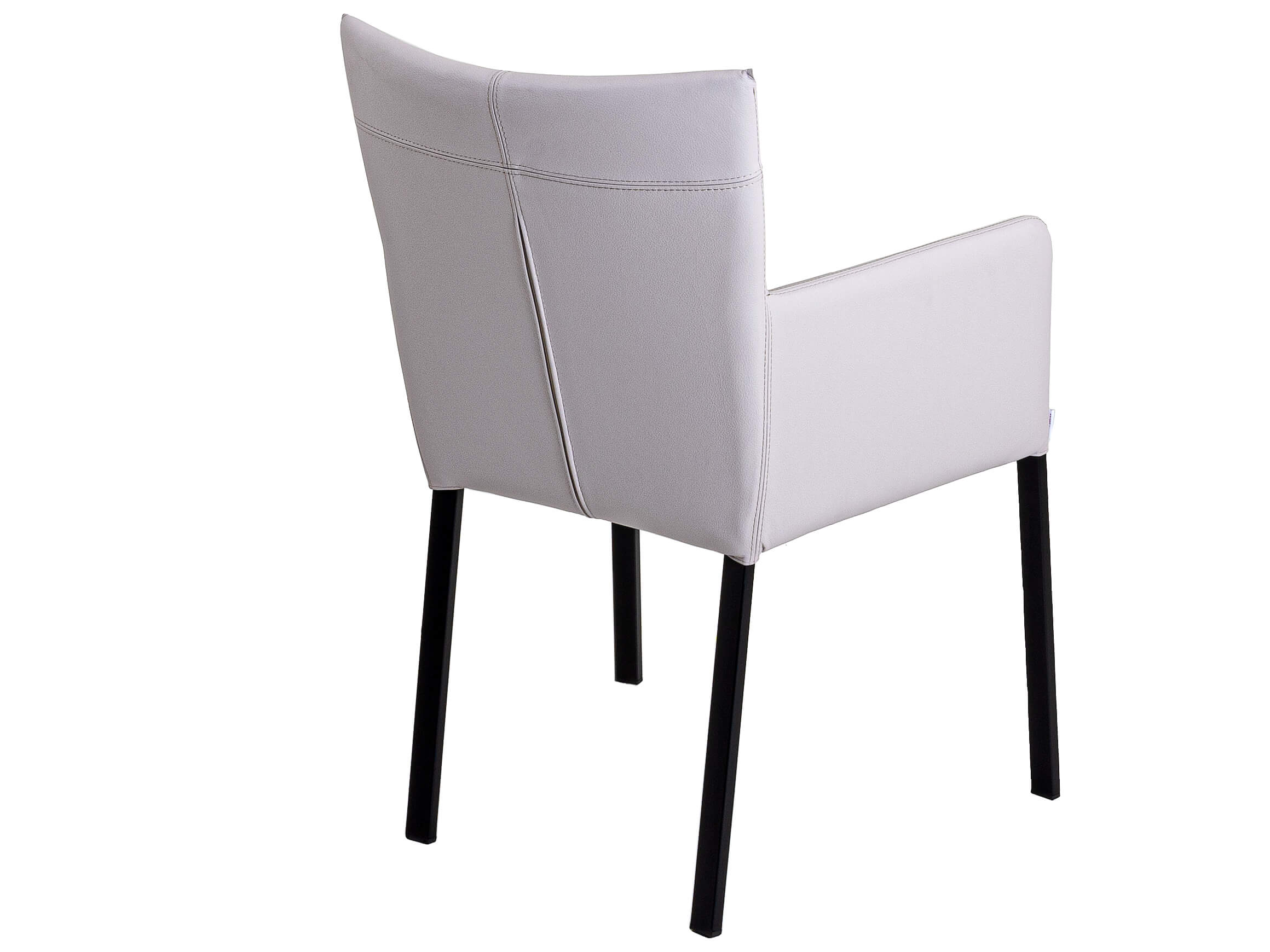 Armlehnstuhl Loredana Lüönd / Farbe: Hellgrau / Material: Leder