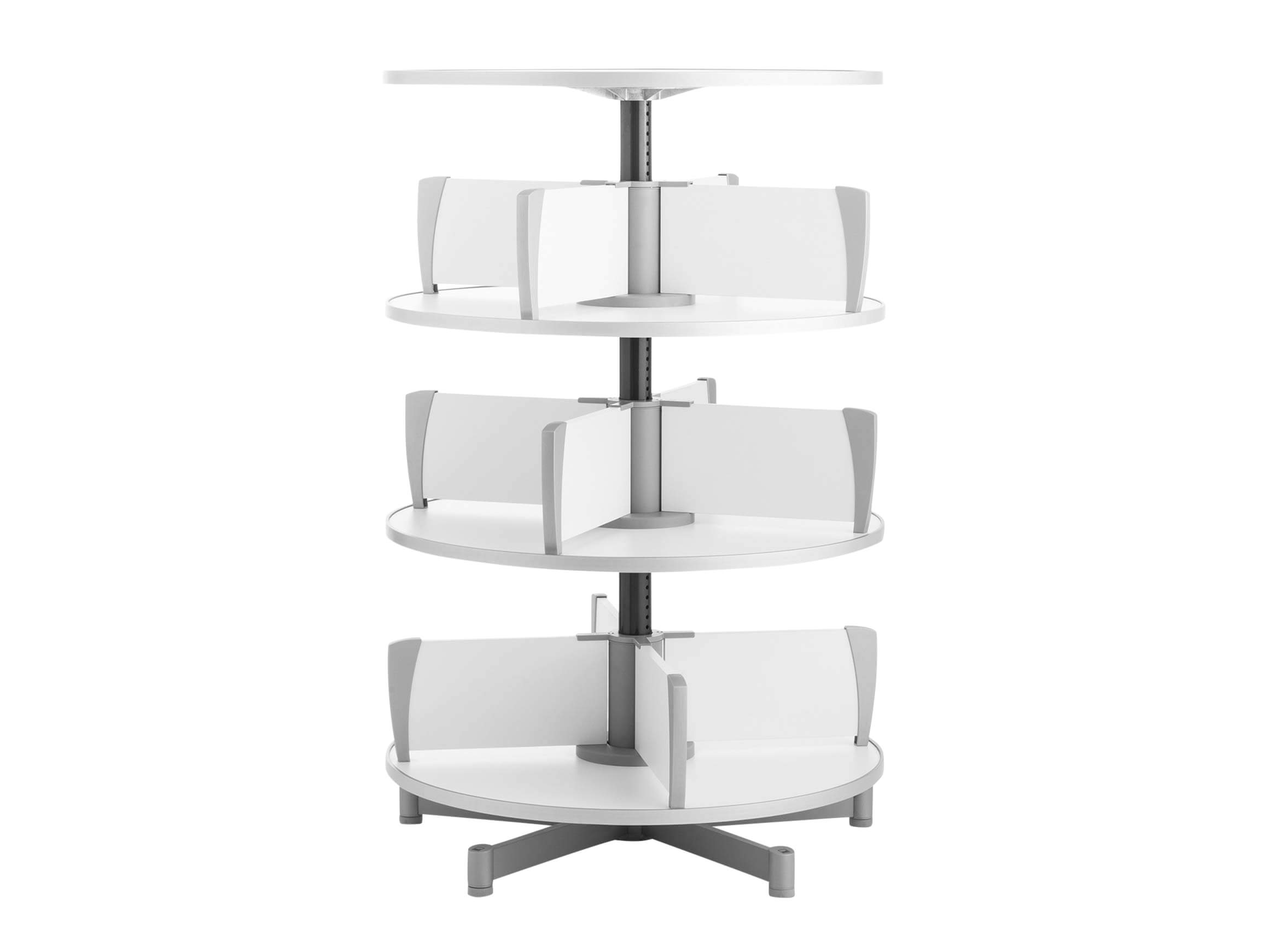 Drehregal 360° Multifile Moll / Masse (BxT) :80,00x80,00x124,00 cm