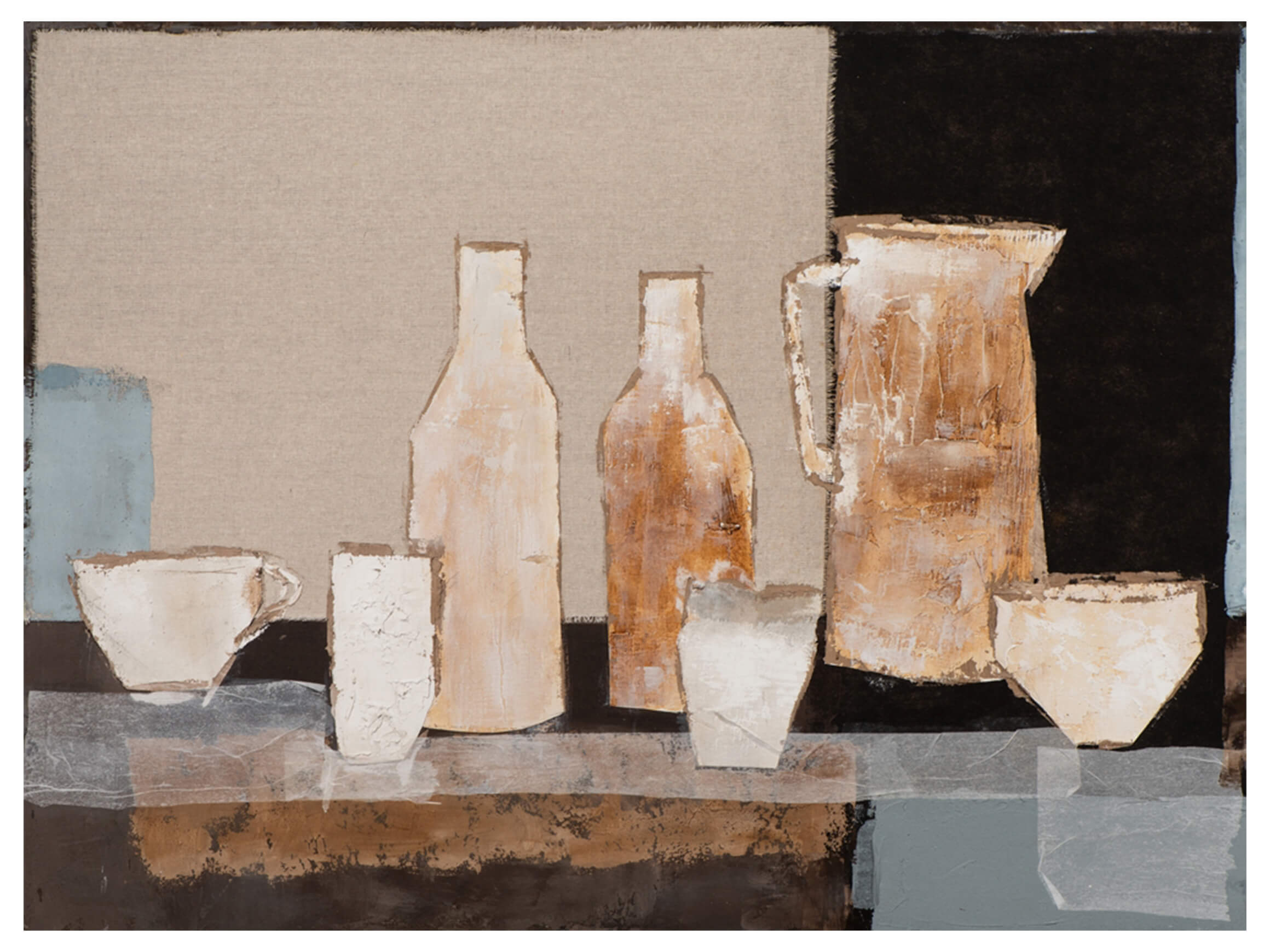 Bild Stillleben in Anthrazit image LAND / Grösse: 120 x 90 cm