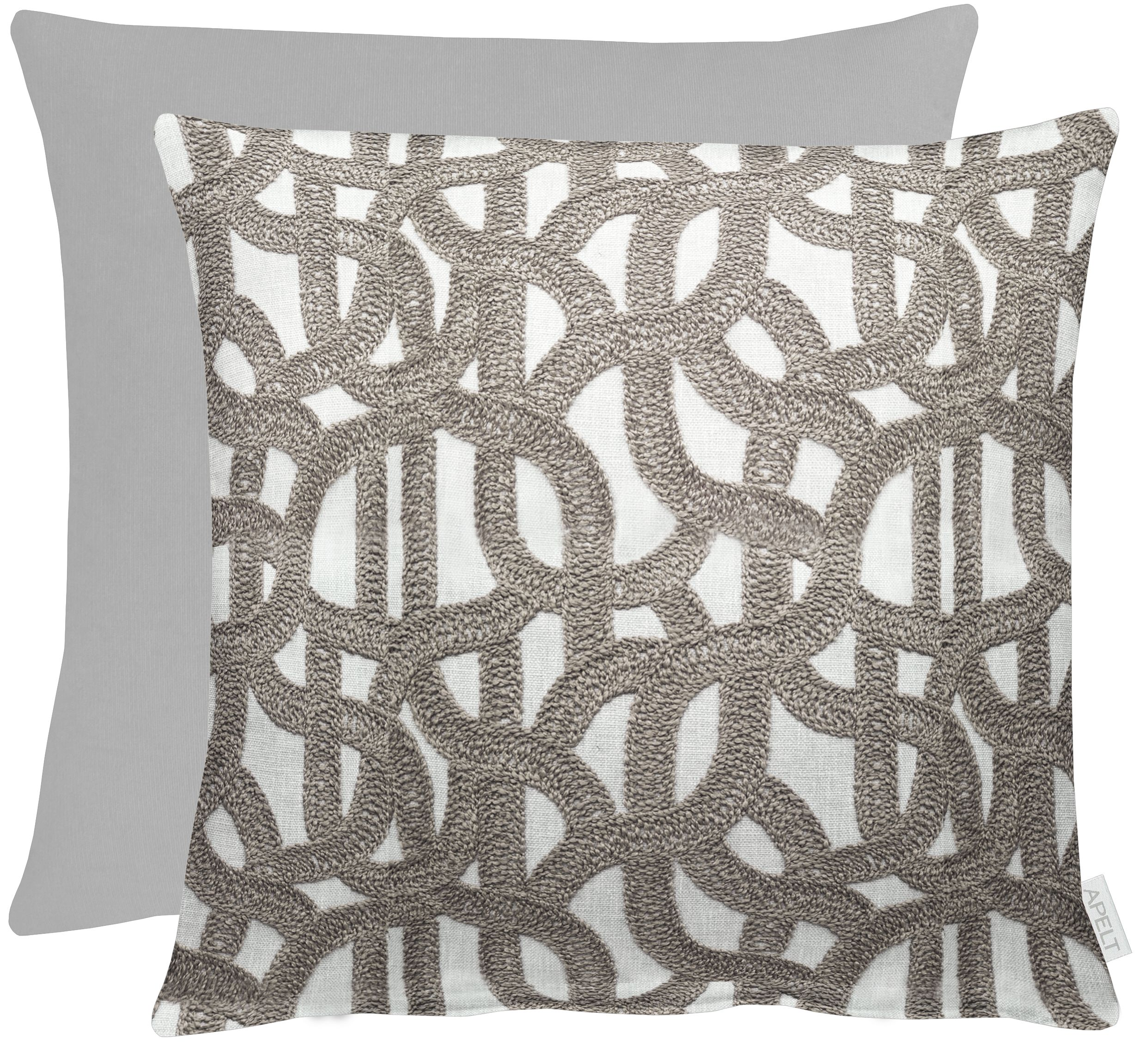 Kissenhüllen Rafia, Grau B: 45 cm Apelt"