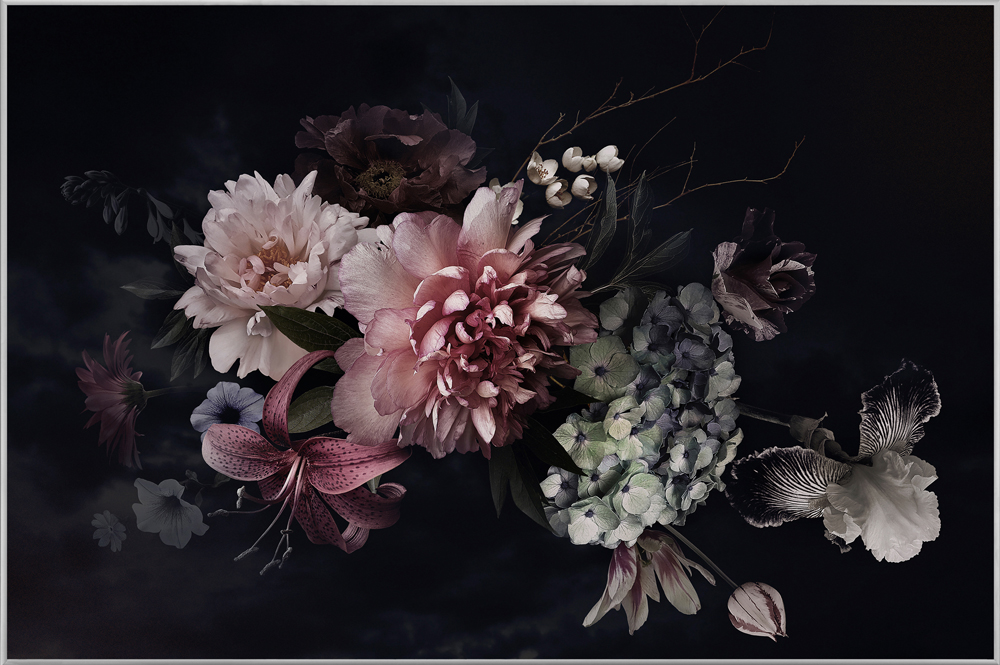 Bild mit Rahmen-Hübsches Blütenbouquet-image LAND