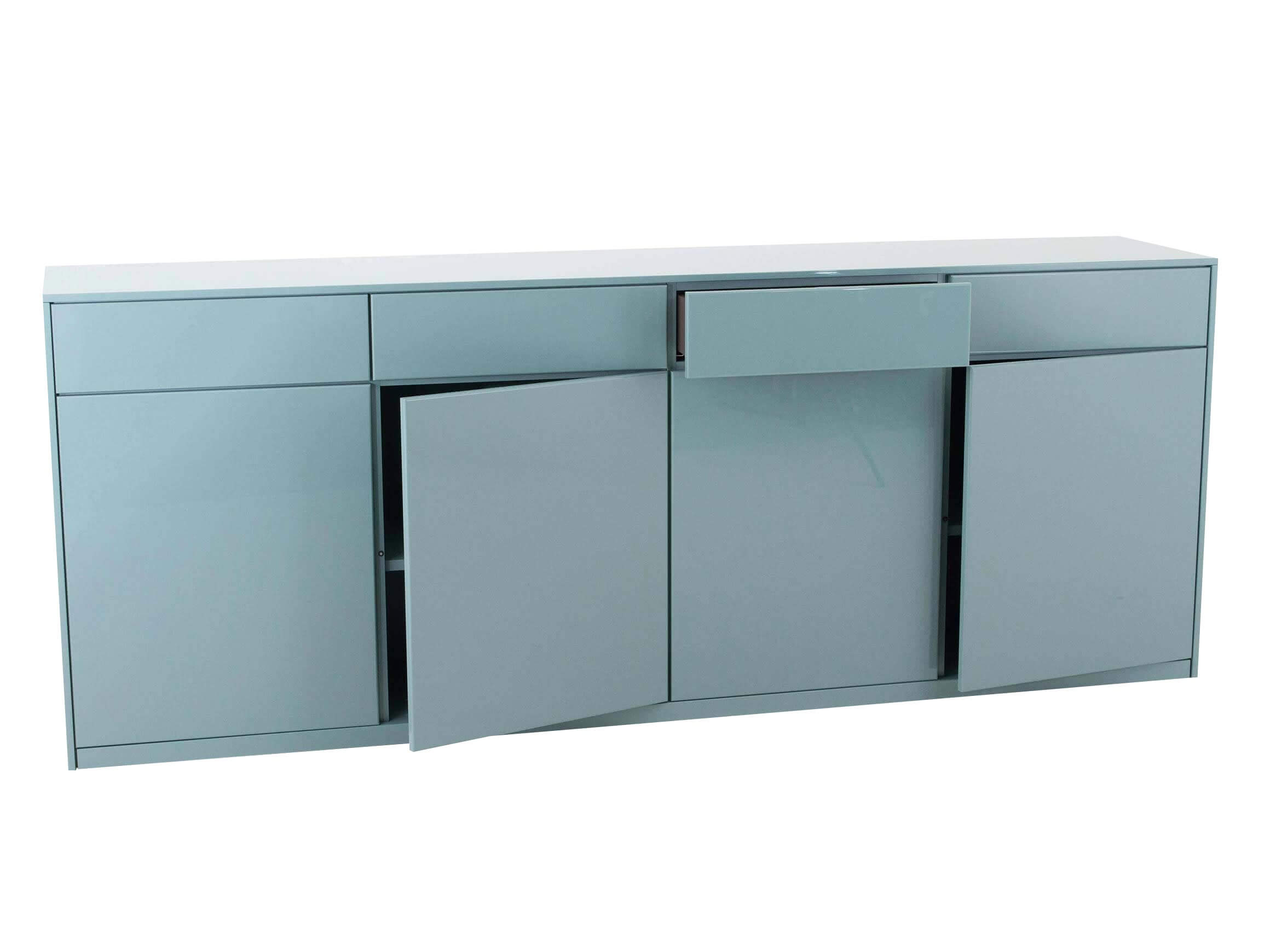 Sideboard Venga Grün, 4 Holztüren, 4 Tablare, 4