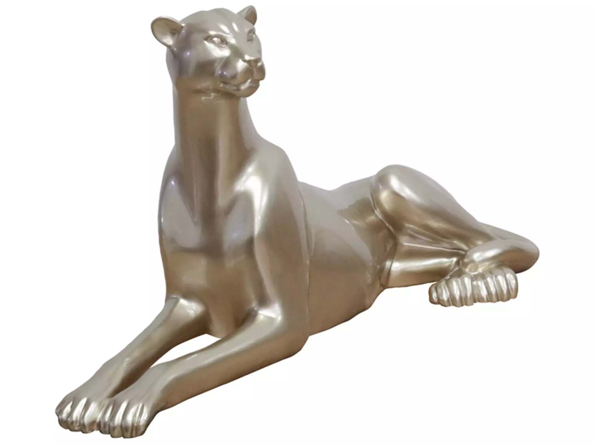 Skulptur Eleganter Gepard Liegend image LAND / Grösse: 21 x 27 cm