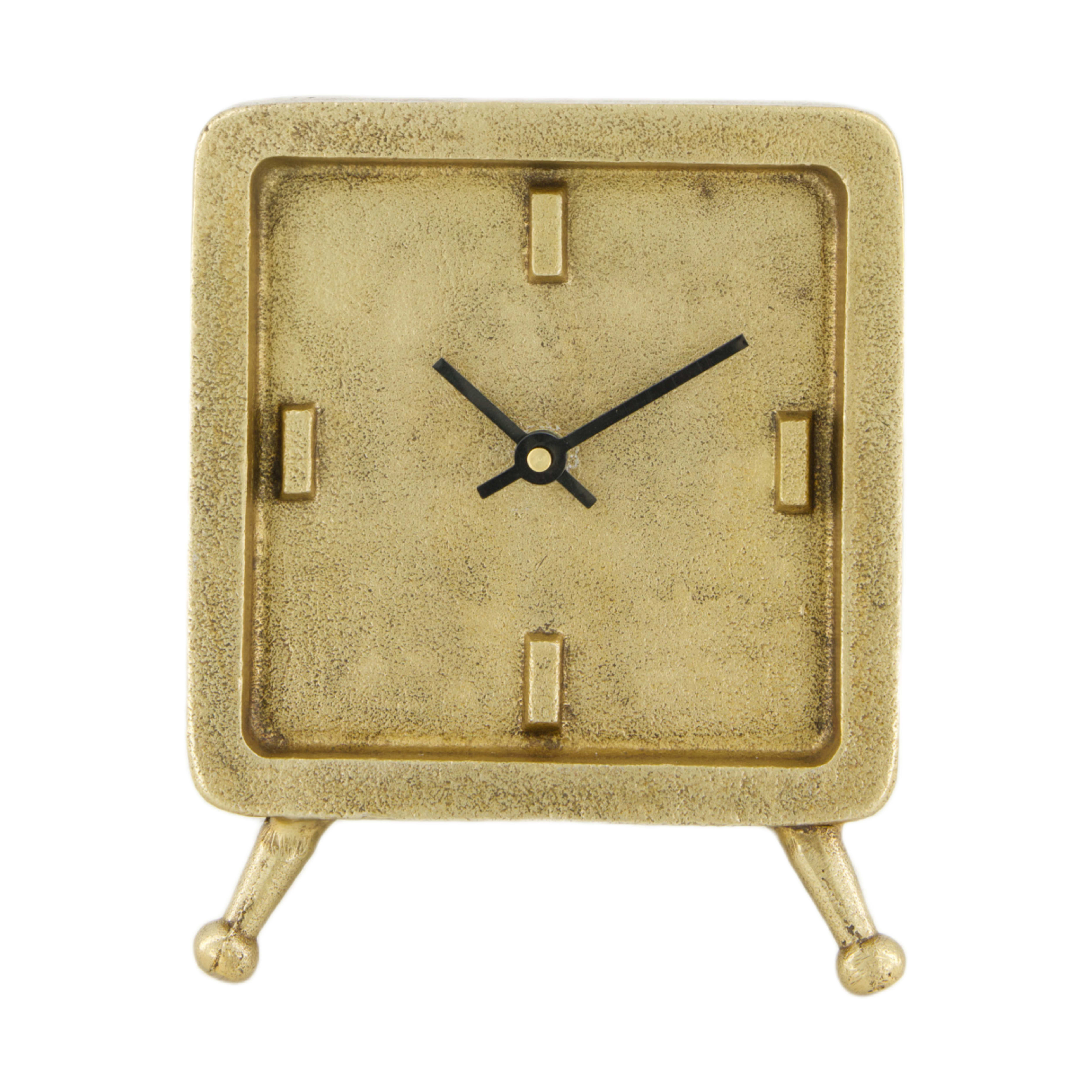 Uhr Aluminium, Messing H: 19 cm Decofinder