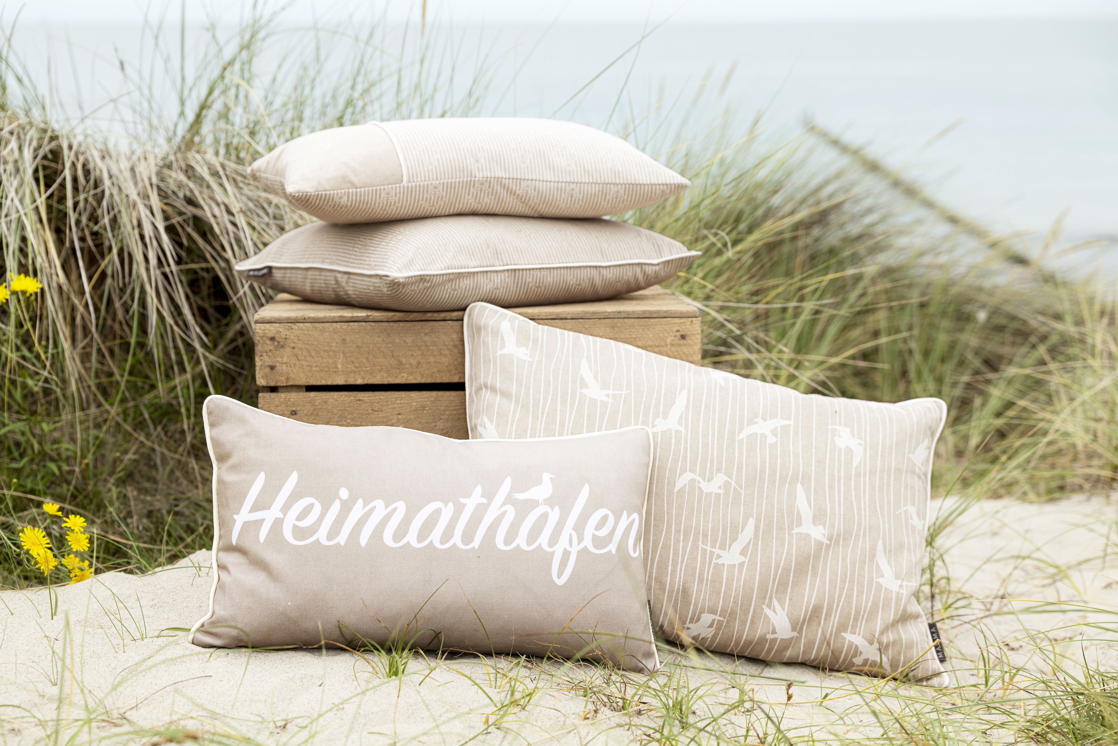 Kissenhülle Amrum Sand 30x50 cm Magma / Farbe: