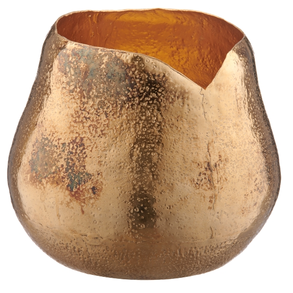 Pflanzengefäss Metall Gehämmert, Champagner Gasper