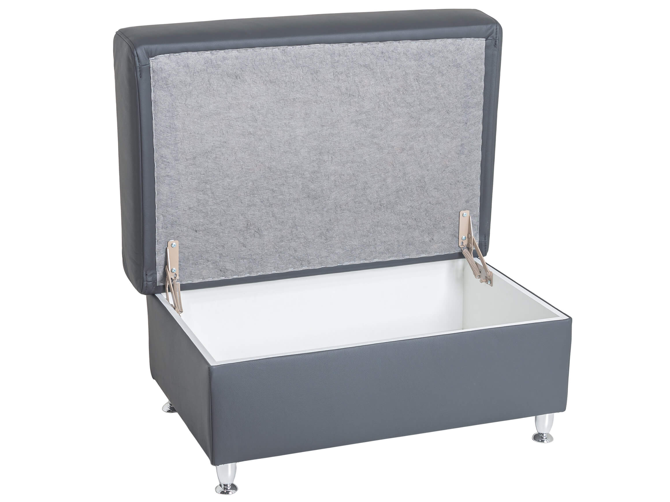 Hockerbank Berkely Nehl / Farbe: Schwarz / Bezugsmaterial: Leder