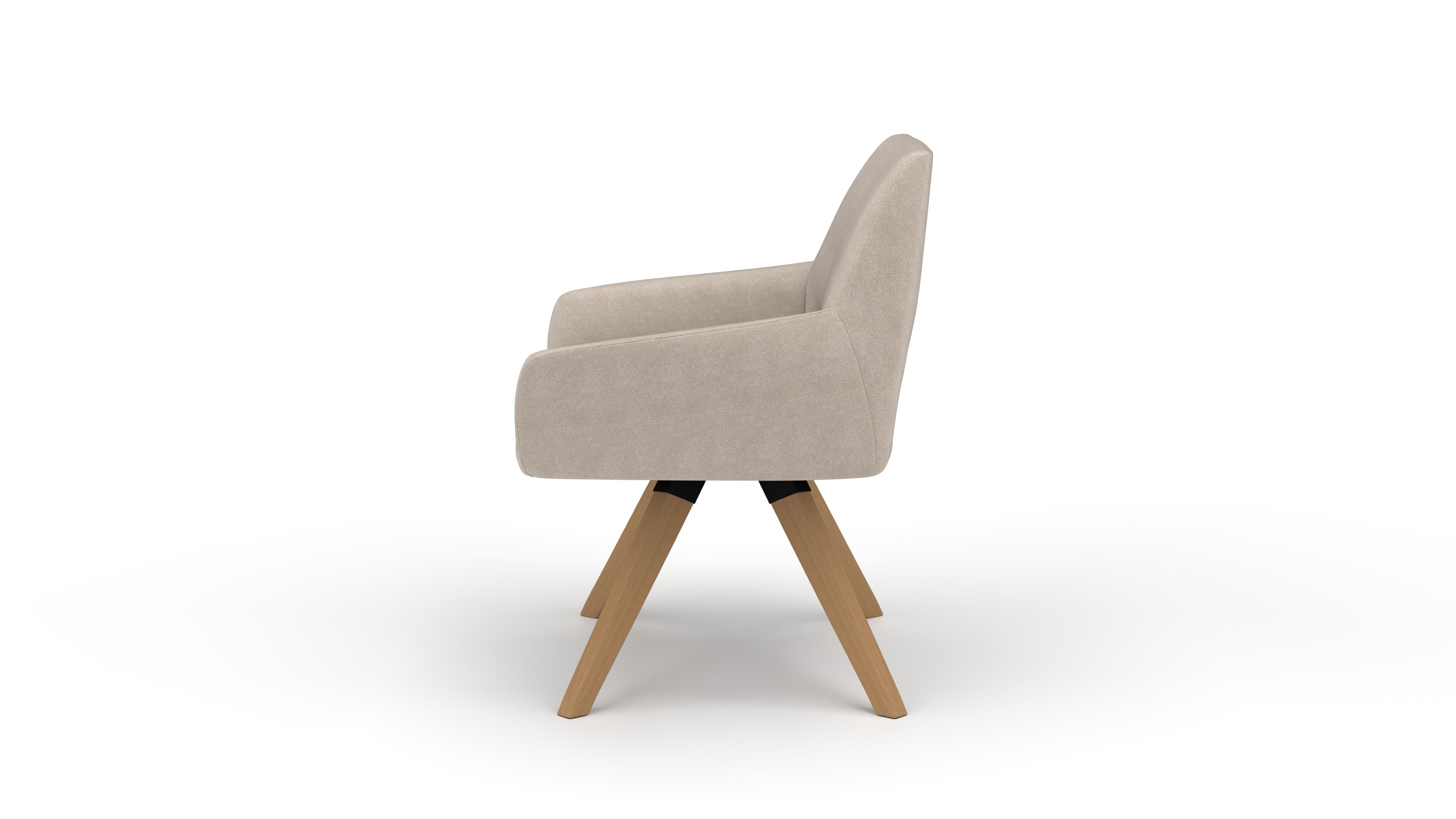 Stuhl Vega - von UrbanDesign | Fuss Eiche, Stoff Desert