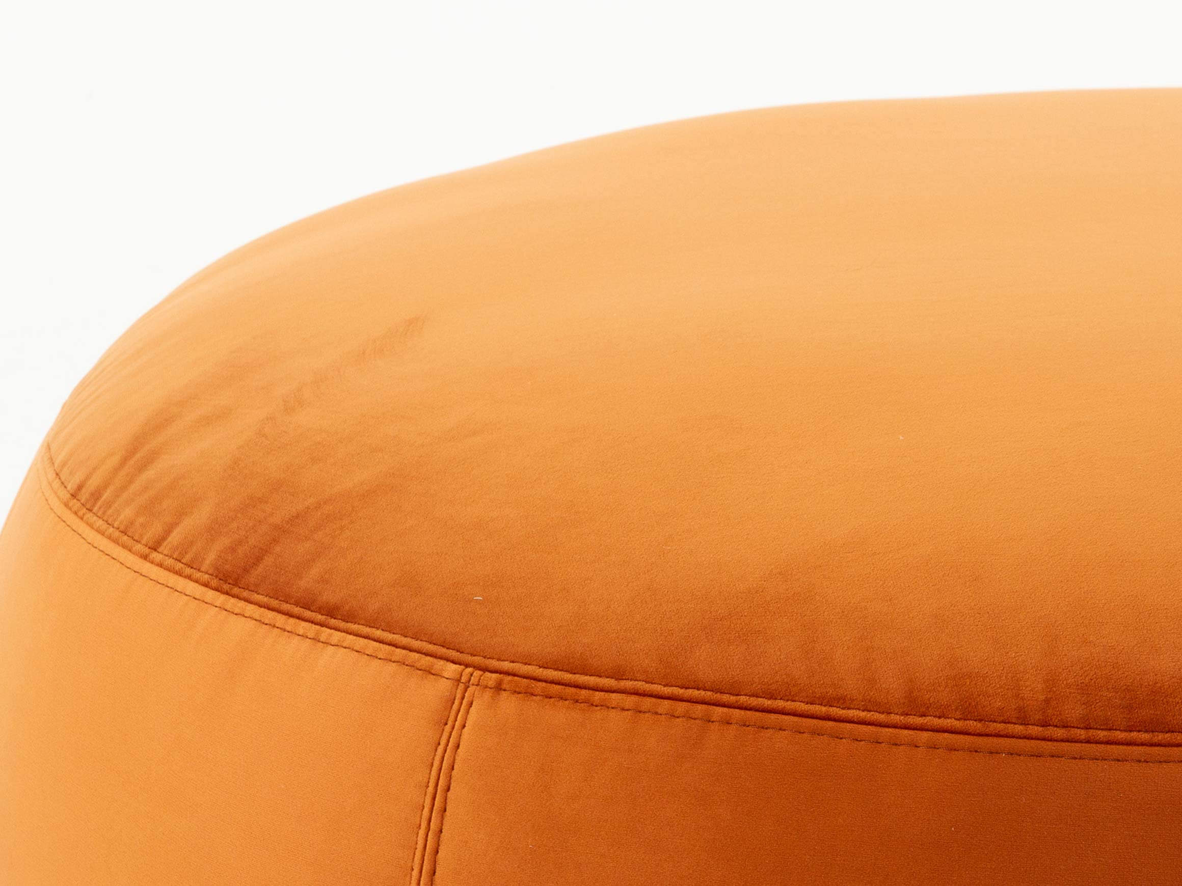 Hocker Annabelle Velvet D: 105 cm Candy / Farbe: Kupfer / Material: Stoff