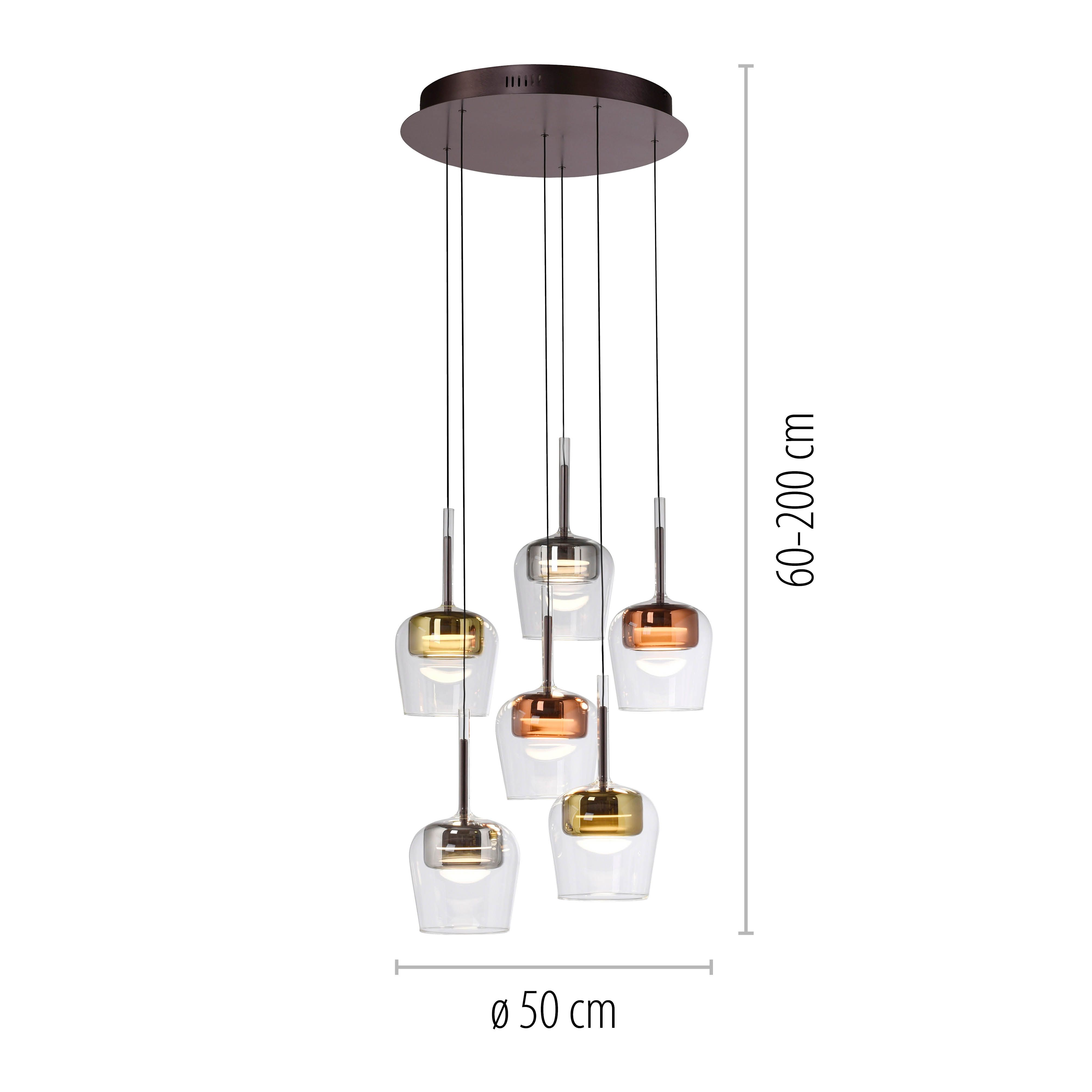 Pendellampe Metal Aura Ribaglob / Grösse: 50 x 50 cm