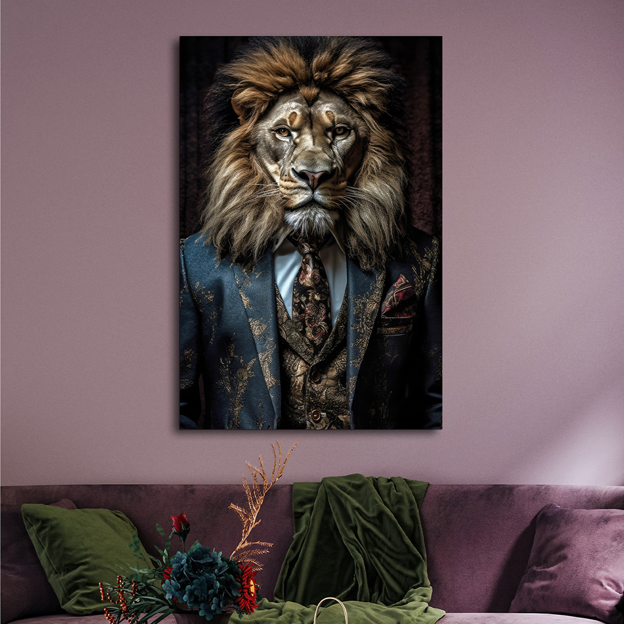Canvas-Stylish Lion-image LAND