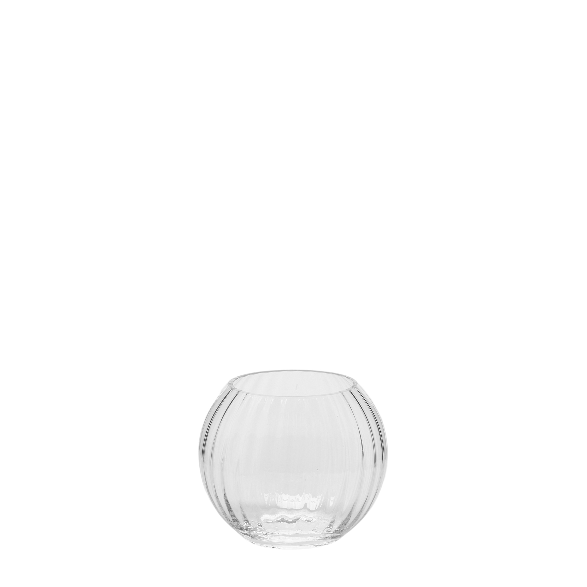 Edg Vase Kugel Optisch Glas H: 13 cm  | Schubiger Möbel