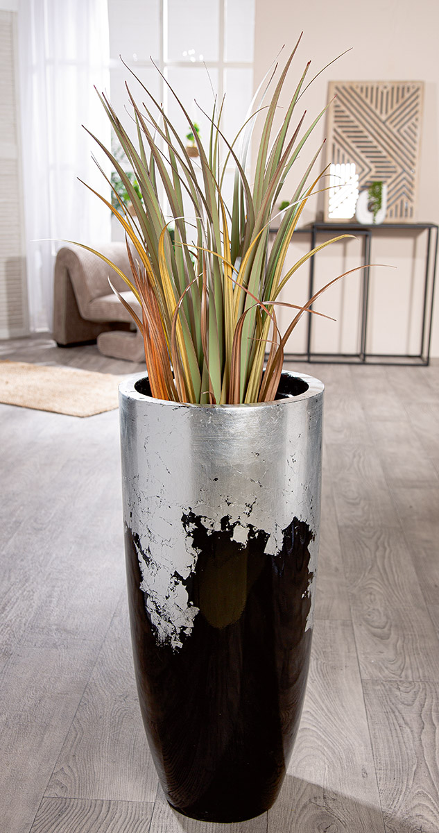 Pflanzengefäss Konus, Fiberglas, Schwarz H: 80 cm Gilde