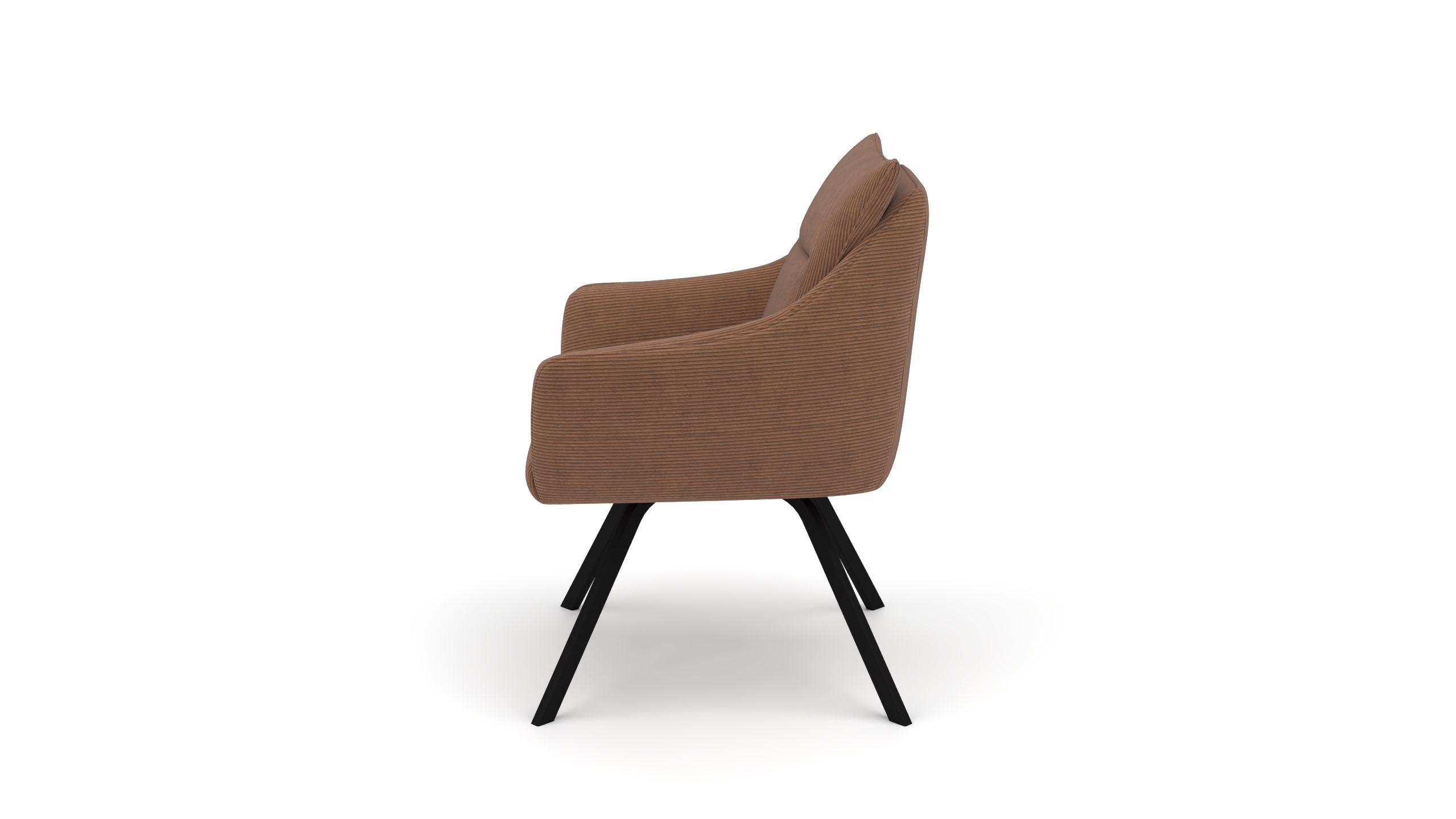 Stuhl Pegasus b - UrbanDesign / Farbe: Cognac / Bezugsmaterial: Stoff