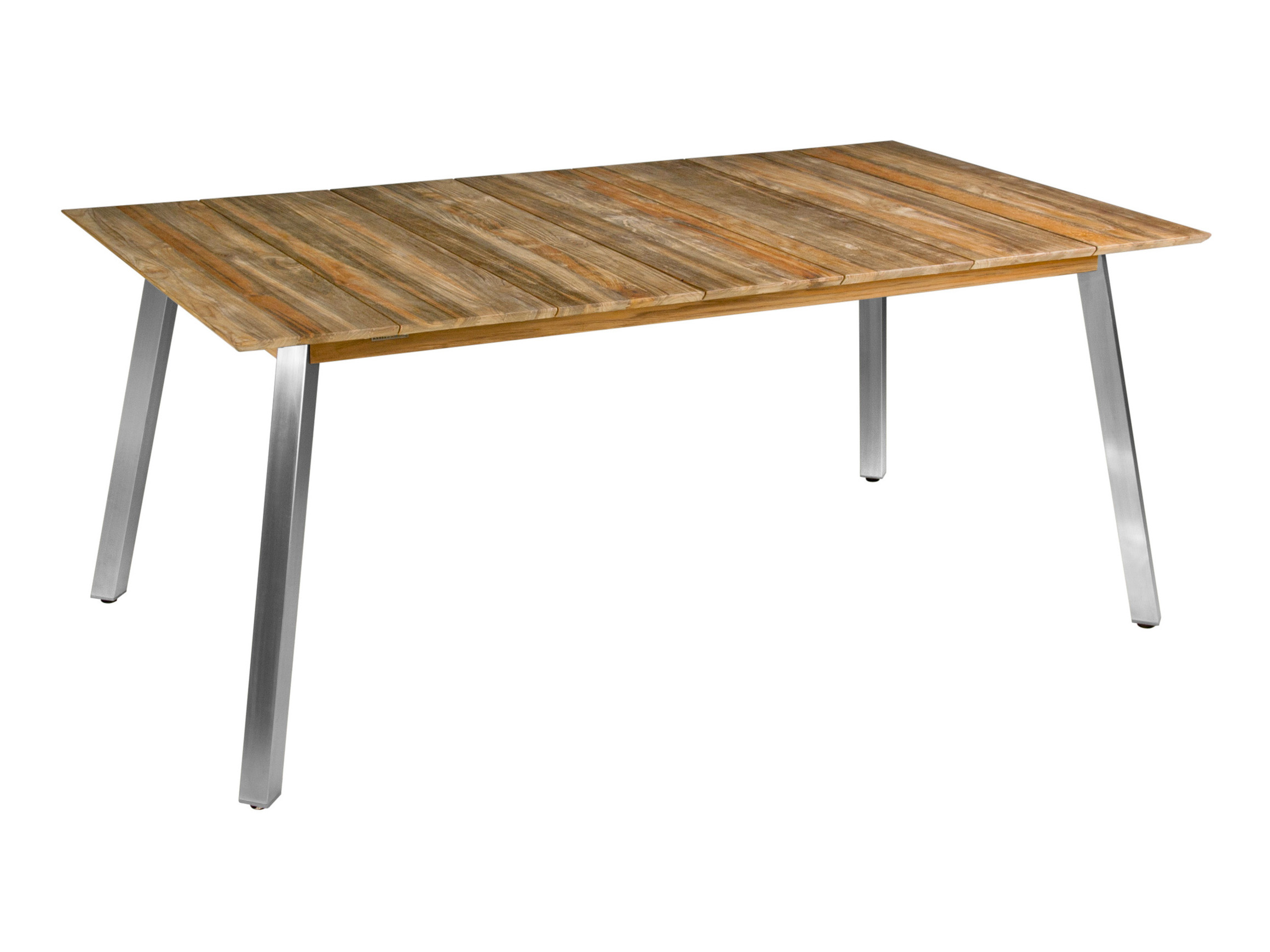 Gartentisch Linax, Teak Recycelt, Edelstahl, b 171 cm t