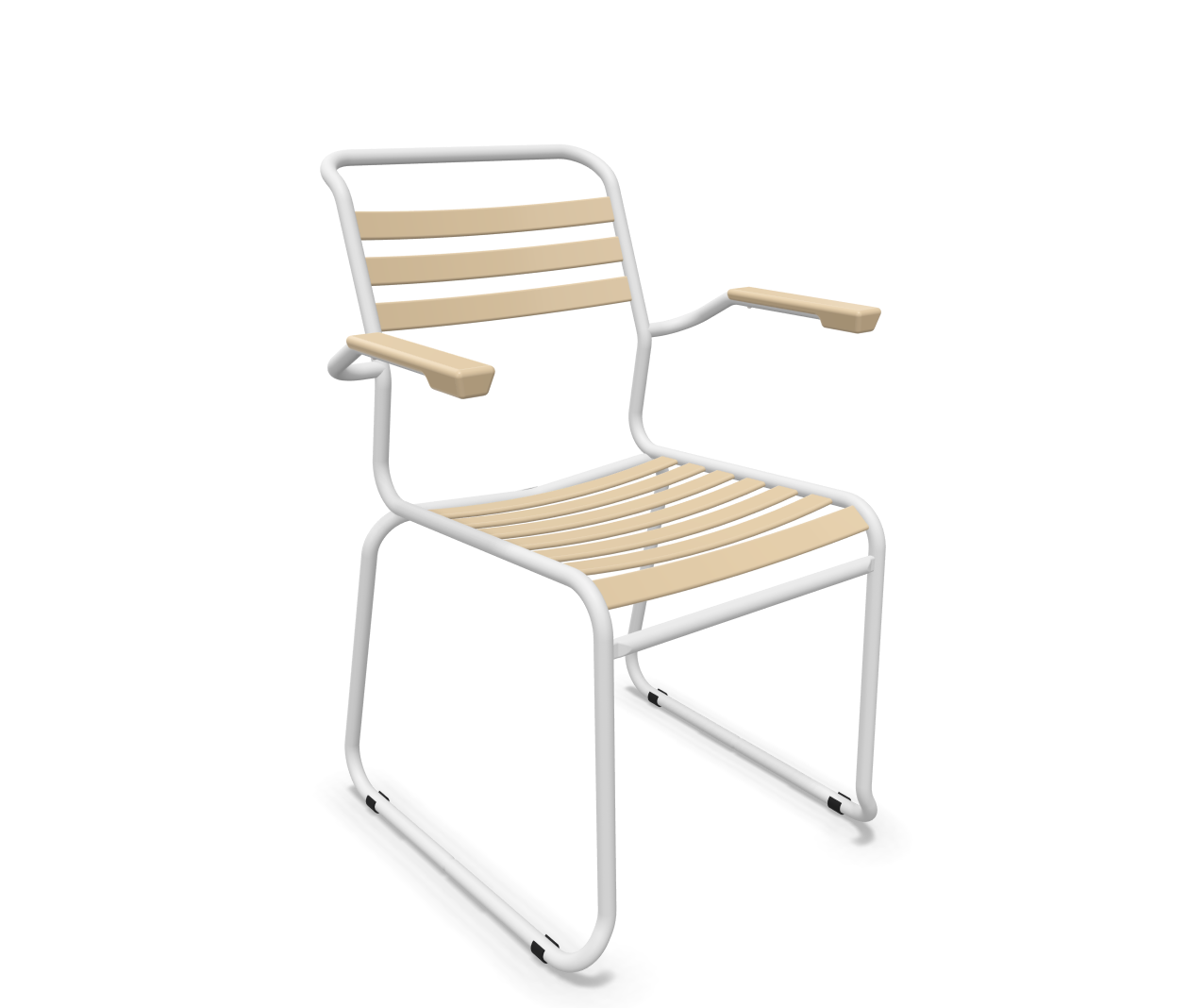 Schaffner Kufen-Lättli-Stuhl Säntis mit Lehne Braun | Schubiger Möbel