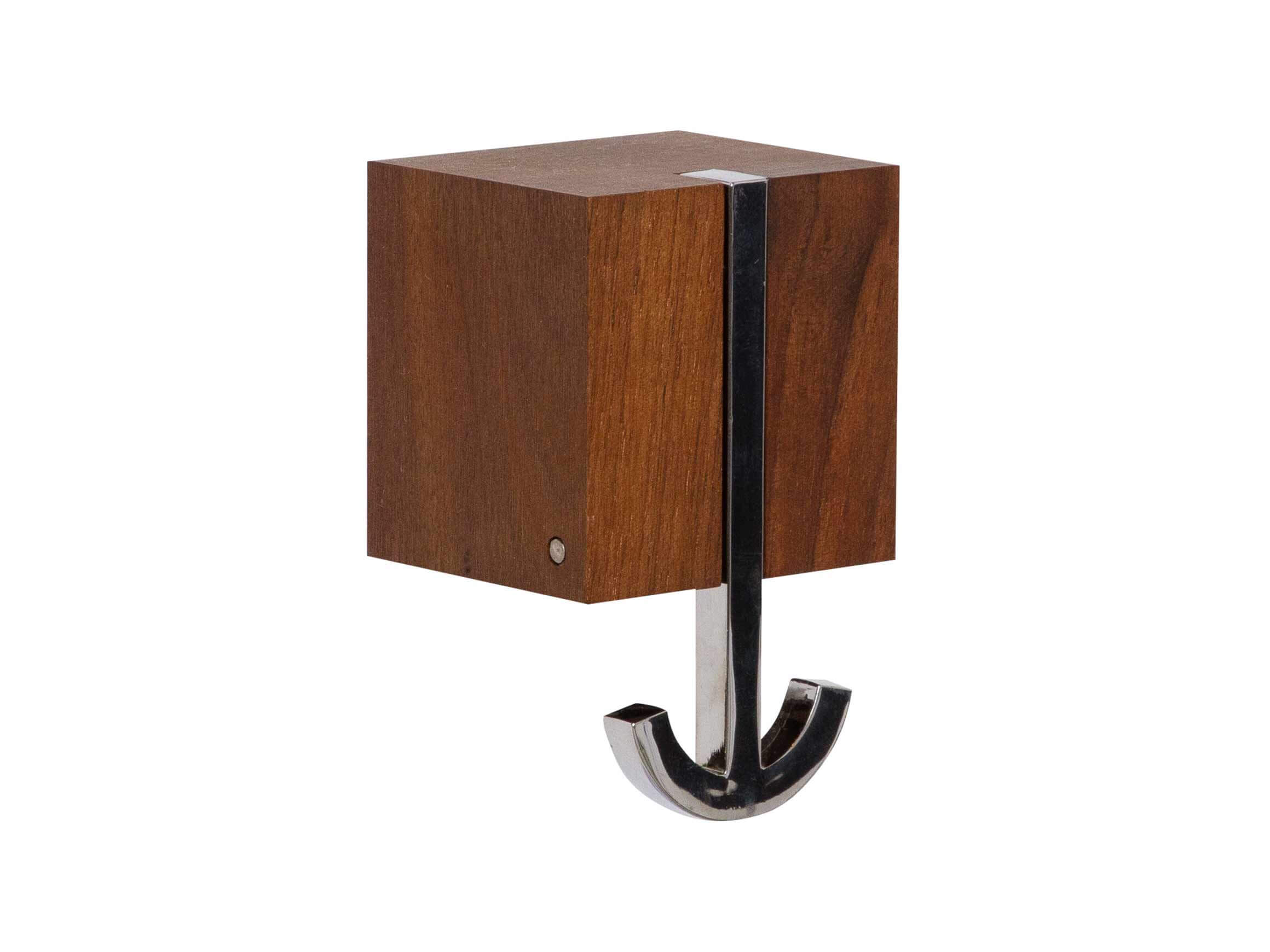 Klapphaken Ancora, Nussbaum Geölt, Gussteil Verchromt