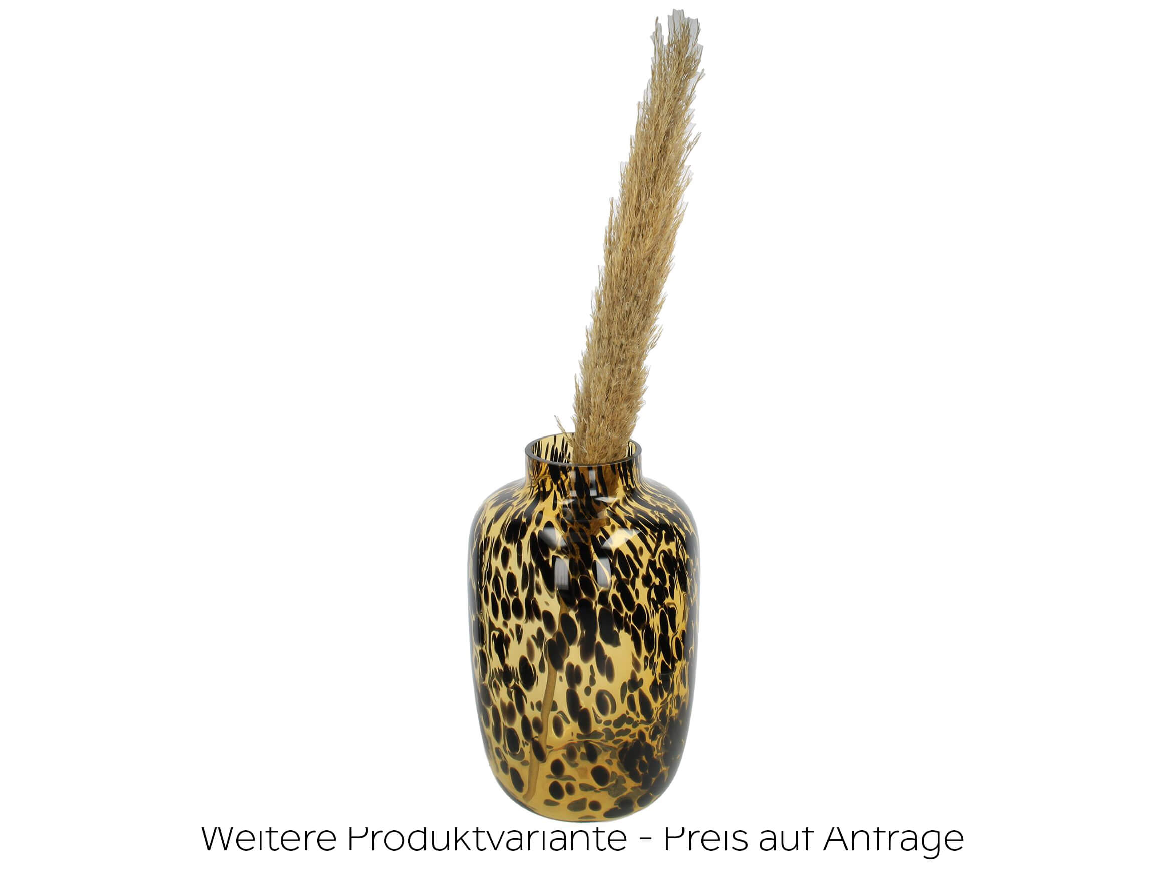 Vase Leopard Braun H: 42 cm Kersten / Farbe: Gelb Braun
