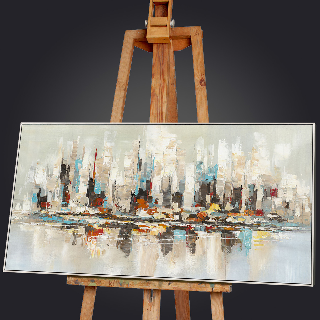 Gemälde-Orange & Teal Skyline-image LAND