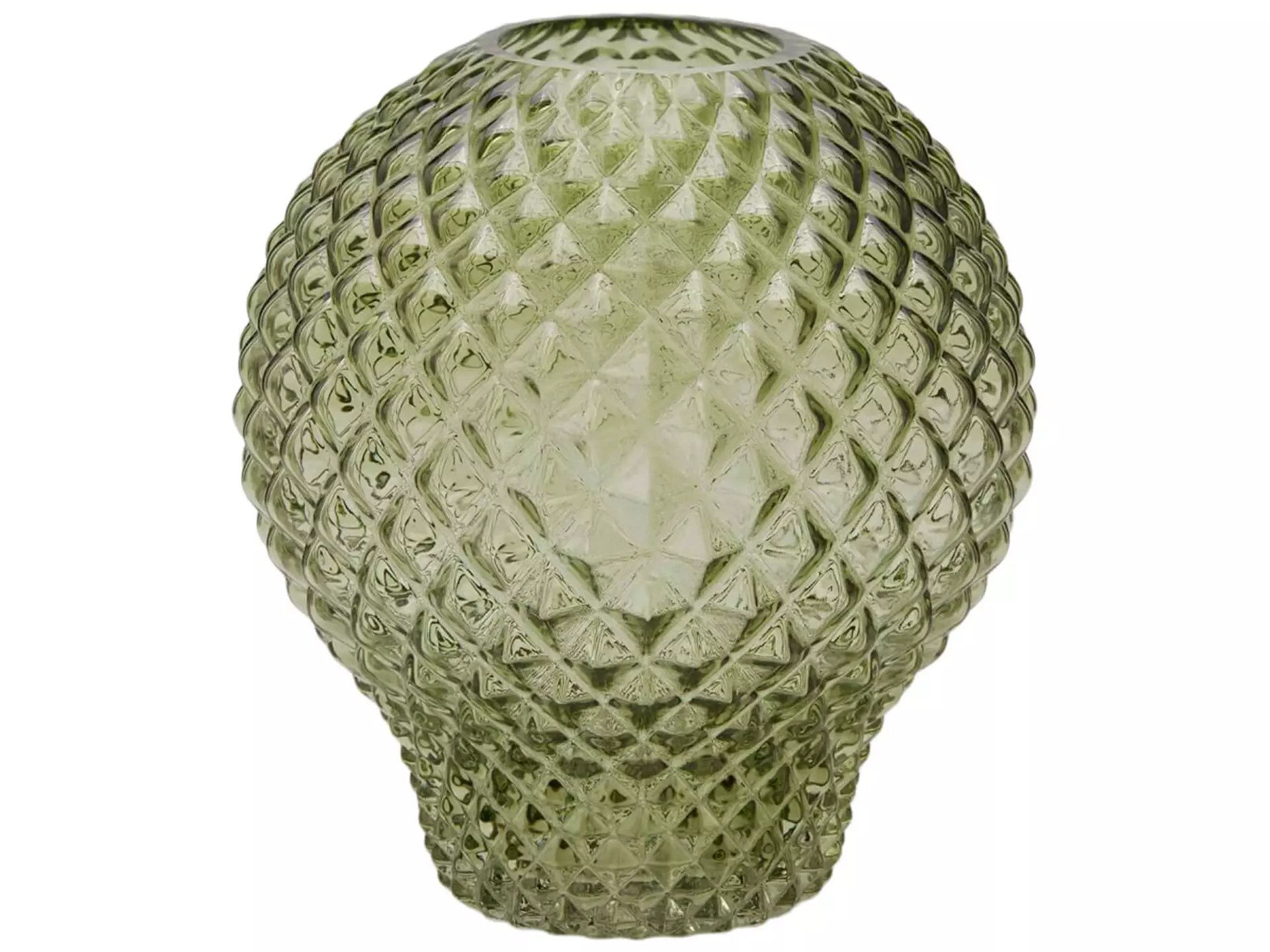 Vase Rhomben Olivgrün H: 22 cm Edg / Farbe: Olivgrün