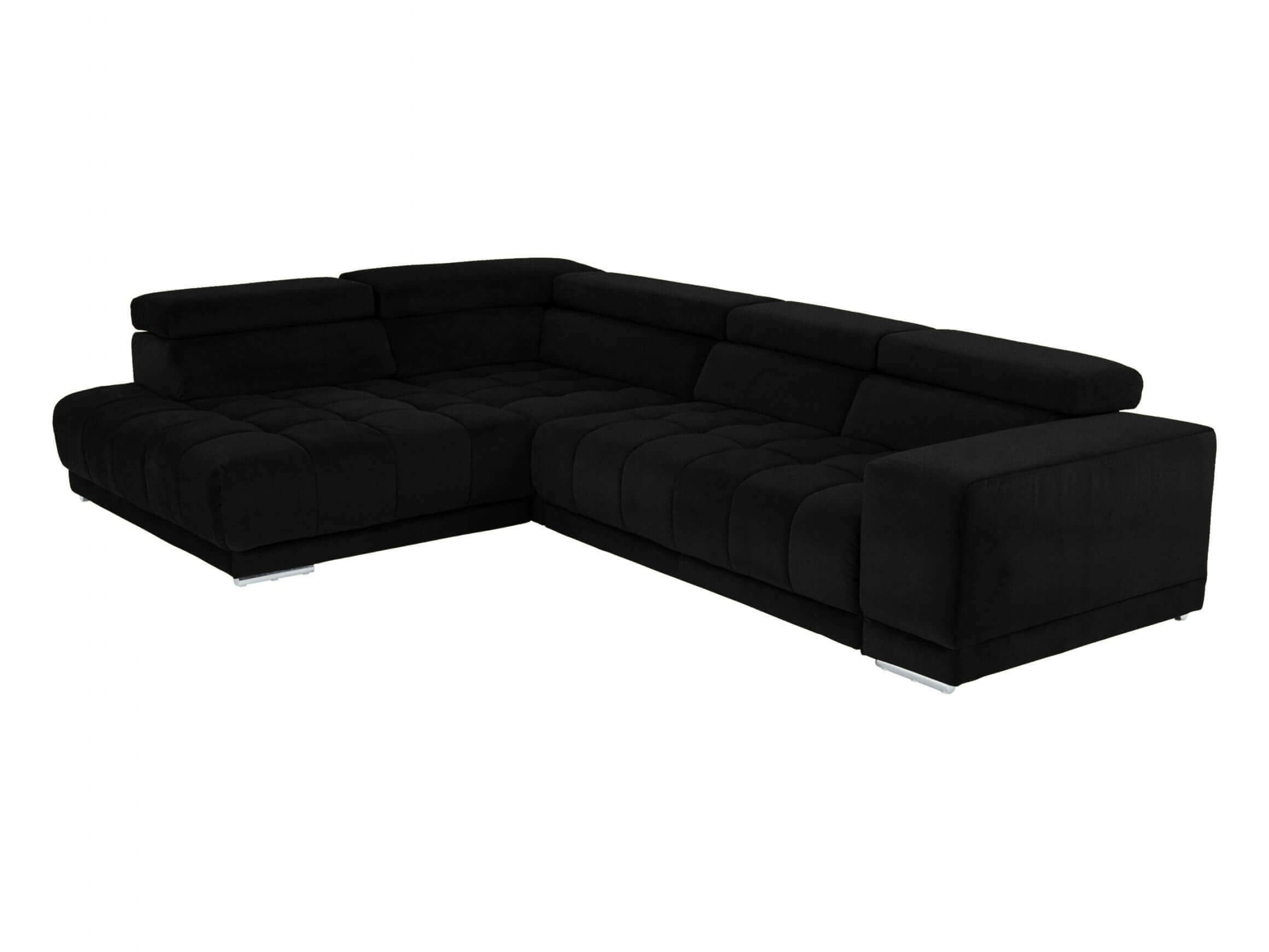 Ecksofa Selinda Basic Polipol / Farbe: Black / Material: Stoff Basic