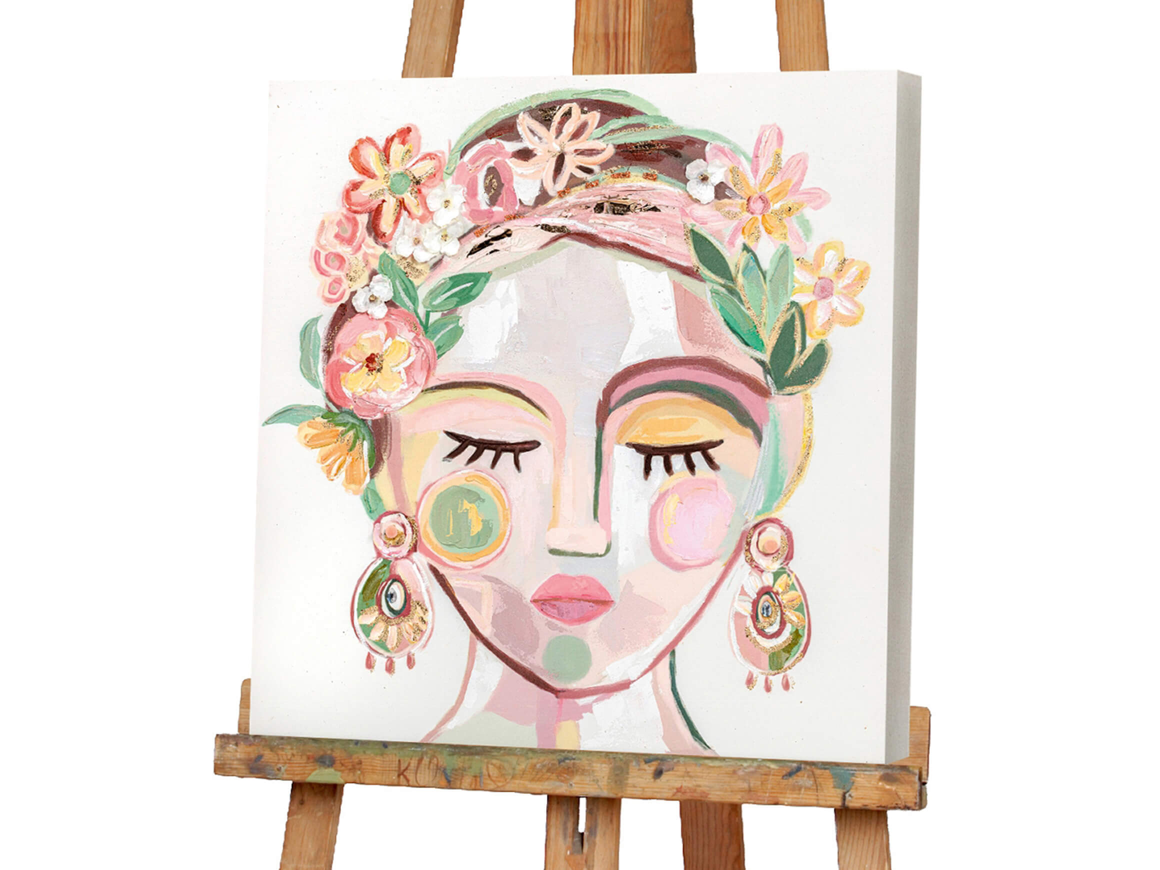 Bild Blumenmädchen mit Traurigen Augen image LAND