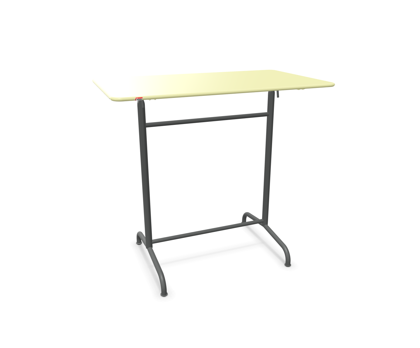 Metall-Stehtisch Rigi von Schaffner / Farbe: Buchsbaumgelb / Grösse: 120 x 70 cm