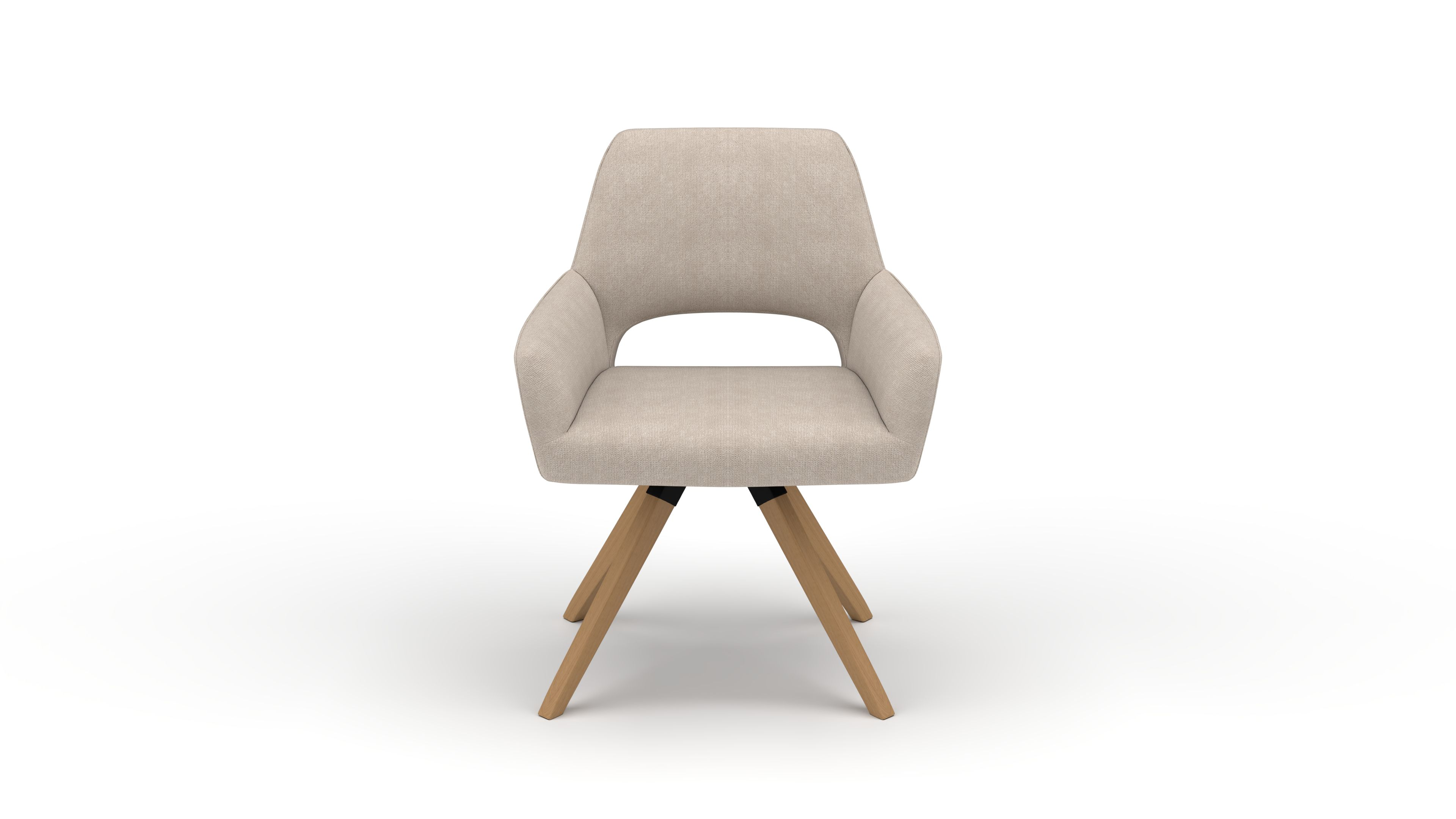 Stuhl Vega - von UrbanDesign | Fuss Eiche, Stoff Desert