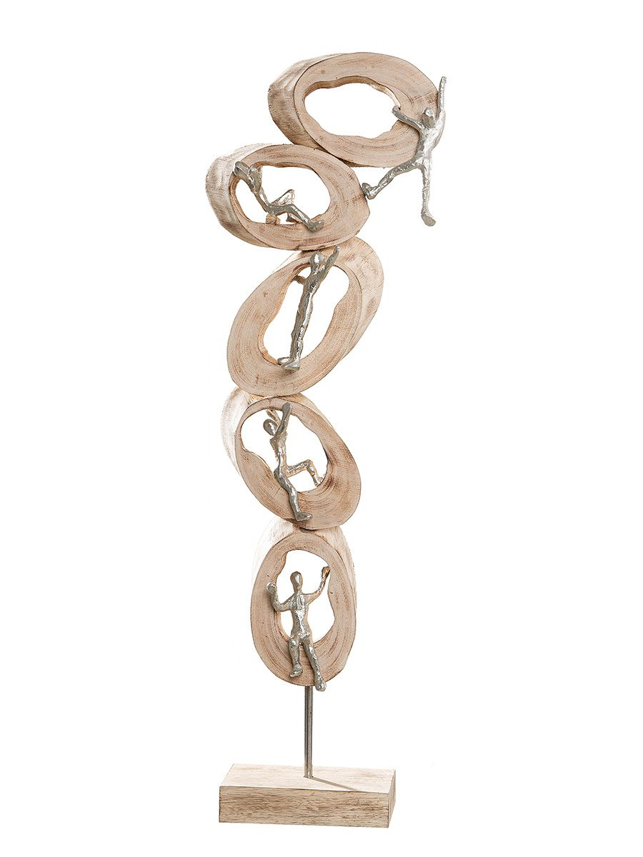 Figur Climb, Mangoholz, Natur H: 77 cm Gilde
