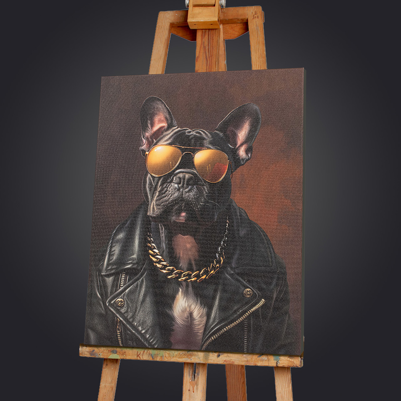 Gemälde-Bulldog Rap-image LAND