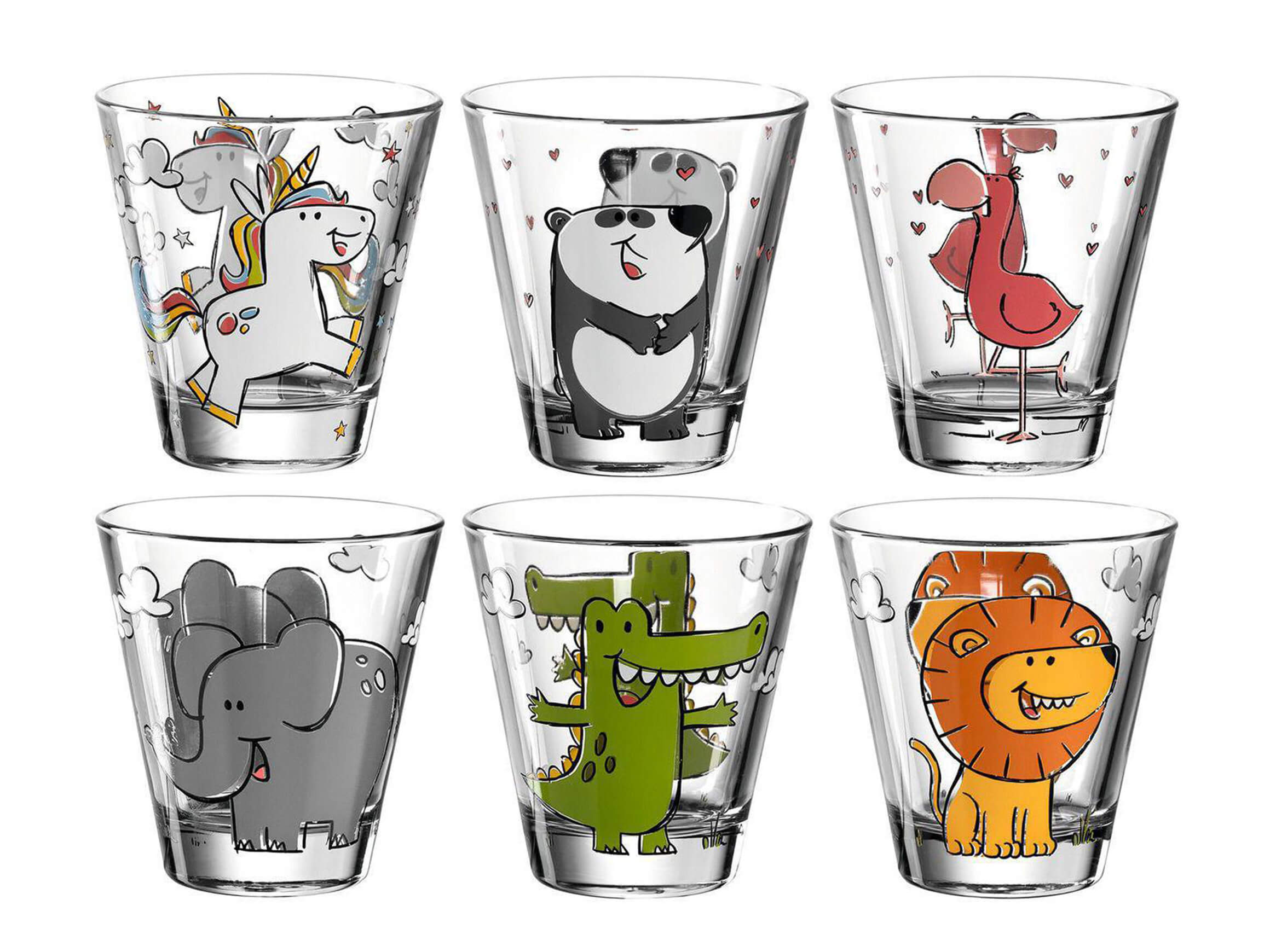 Alltron Trinkglas Für Kinder Bambini Tiermotiv 215 ml, 6 Stück  | Schubiger Möbel