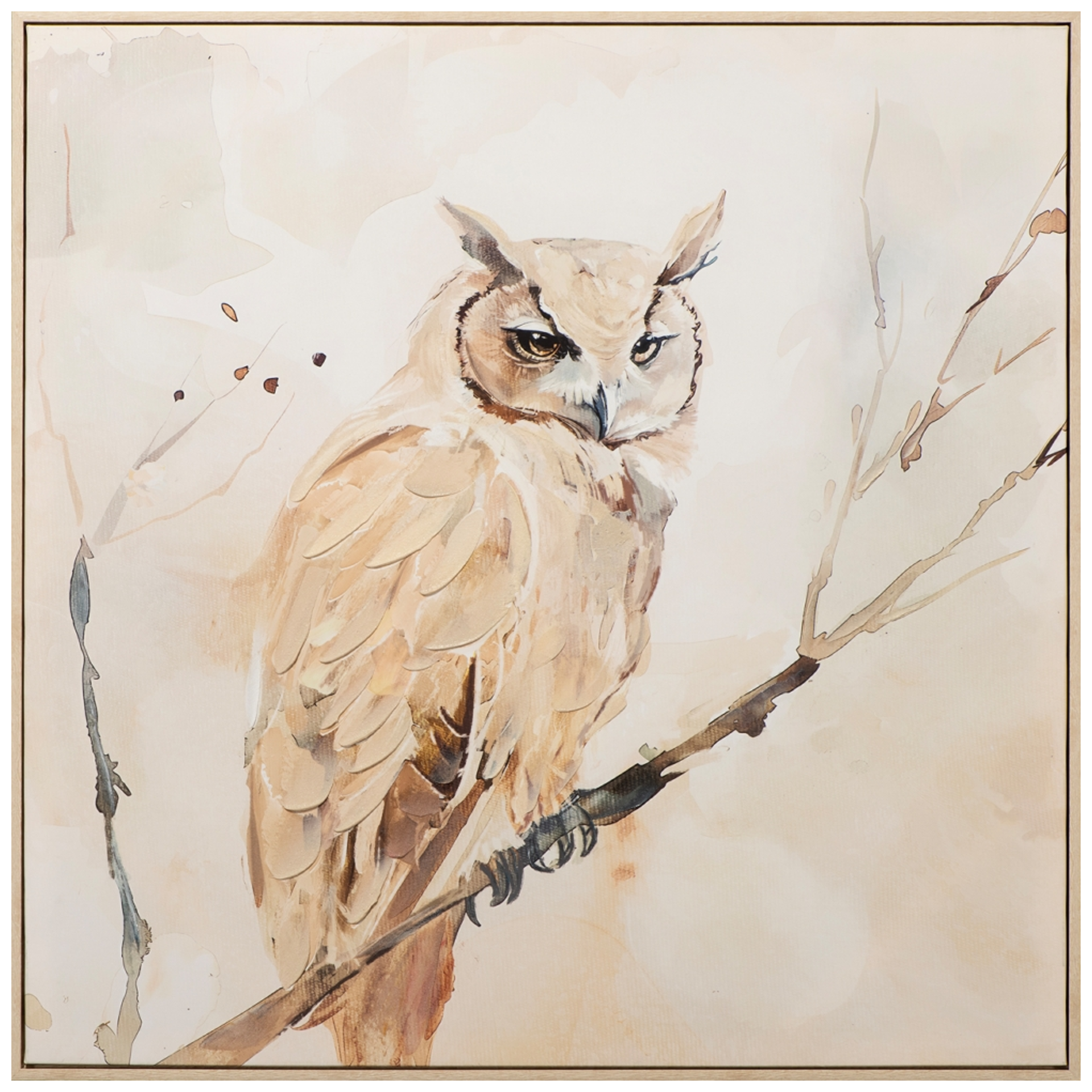Bild Natural Owl image LAND / Grösse: 80 x 80 cm Bild Natural Owl image LAND / Grösse: 80 x 80 cm