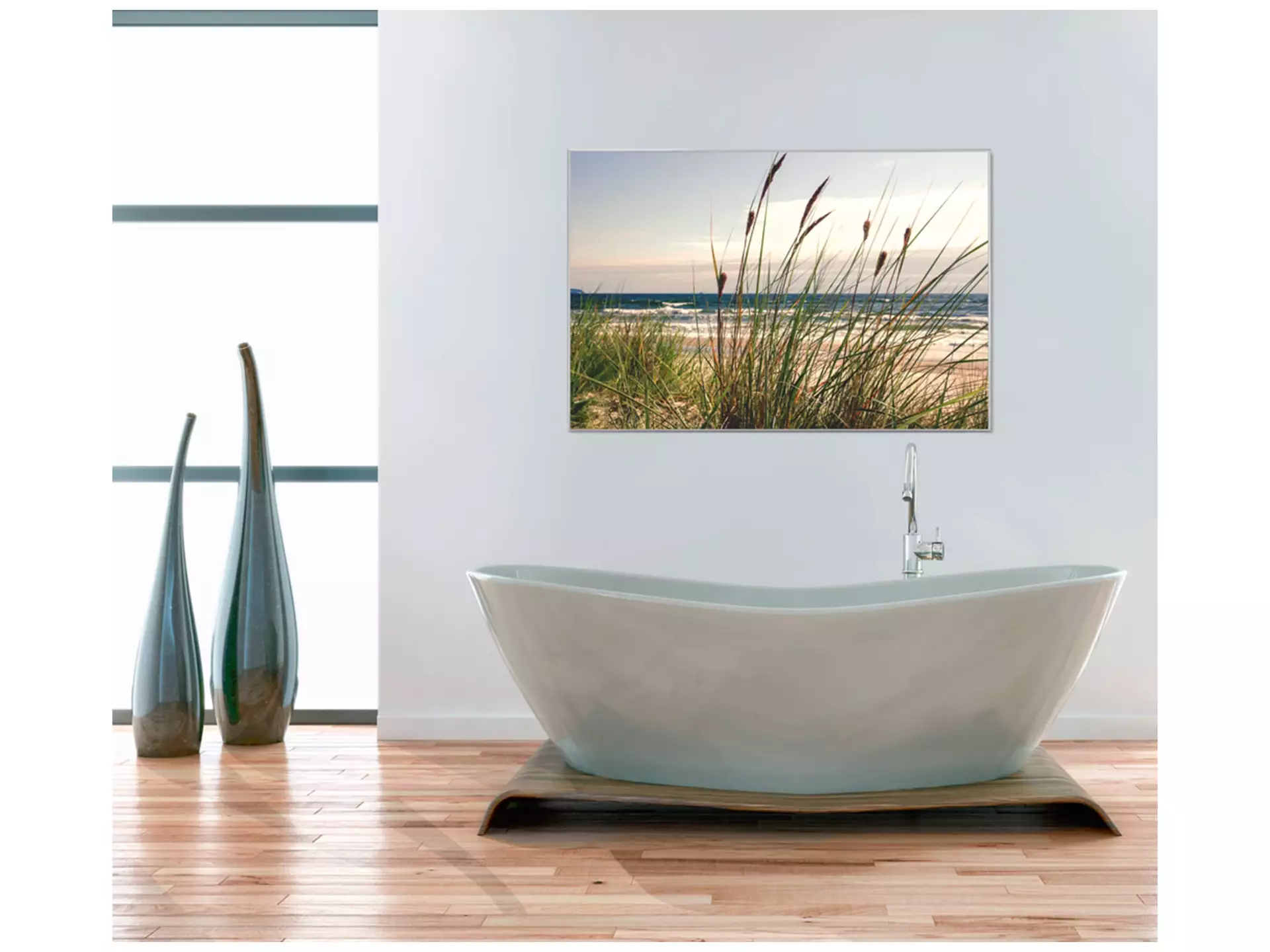 Digitaldruck auf Acrylglas Seegras image LAND / Grösse: 150 x 100 cm