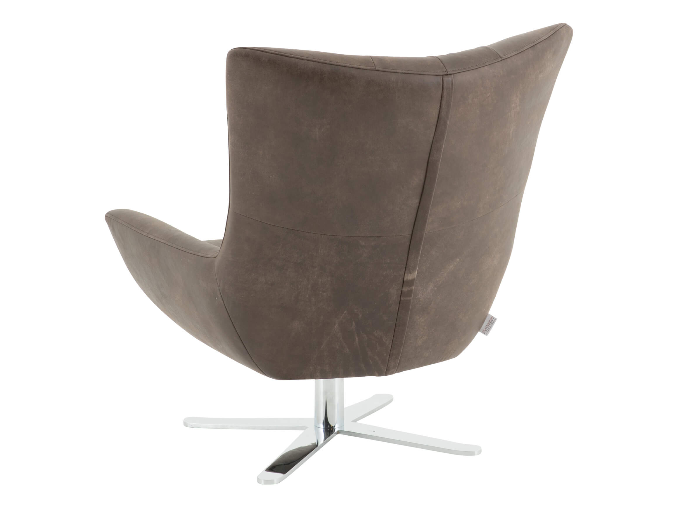 Sessel Vitoria, Leder Dunkelbraun, Drehbar, b 81 cm t 90 cm h 95 cm