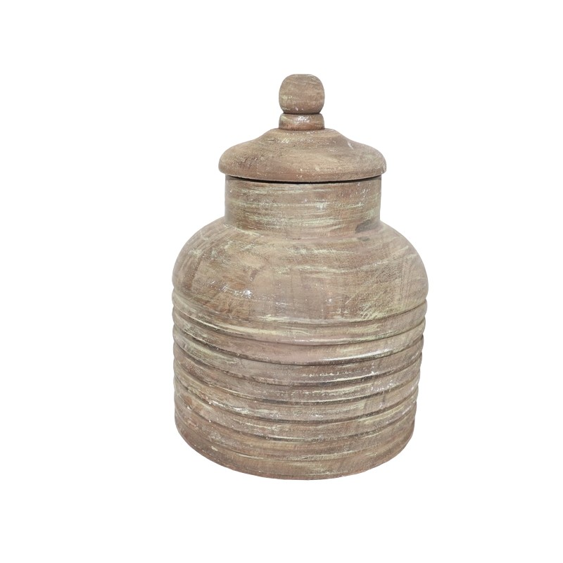 Wooden box with lid natural Decofinder