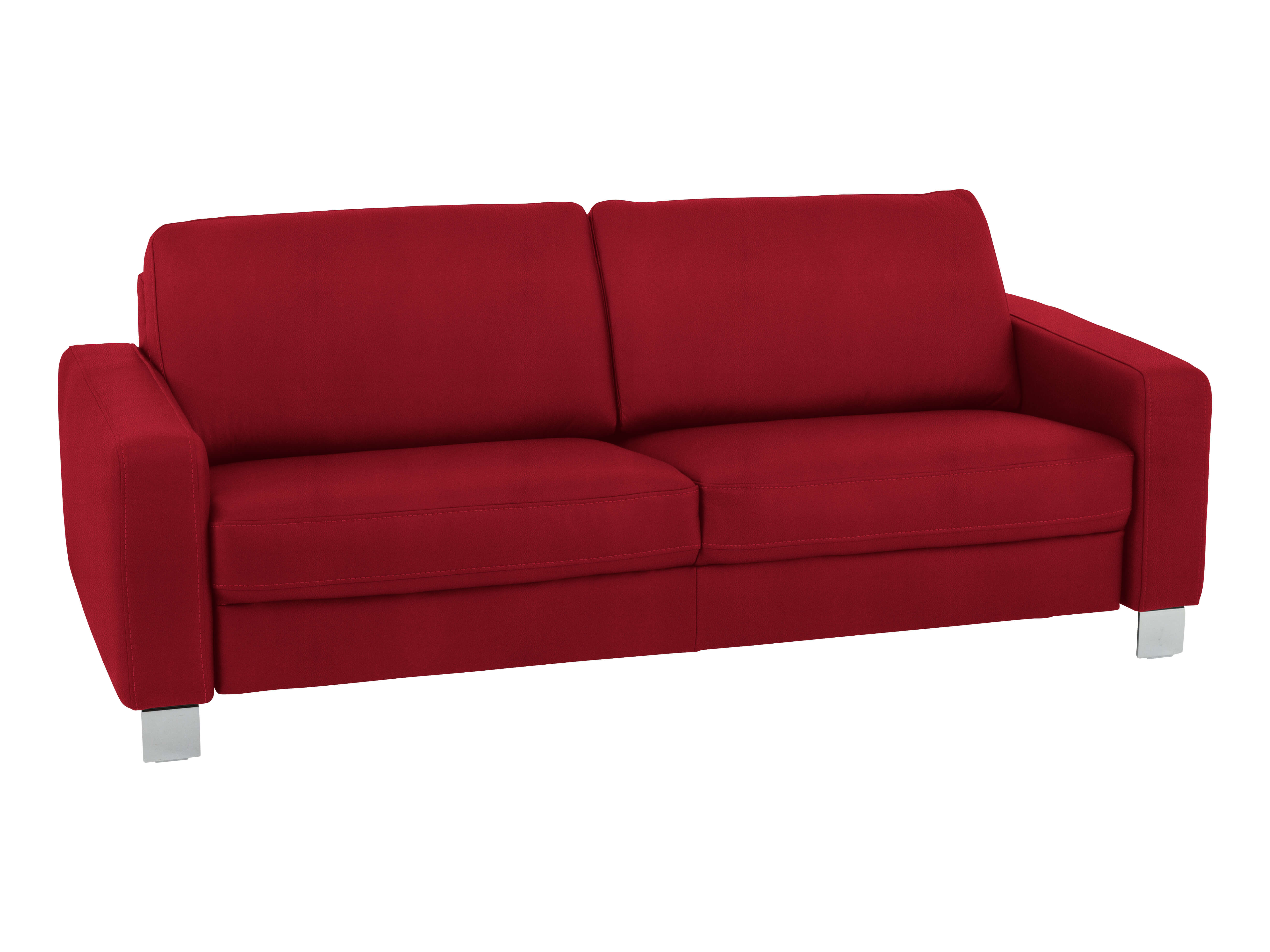 Sofa Shetland Basic B: 214 cm Polipol / Farbe: Rosso / Material: Leder Basic