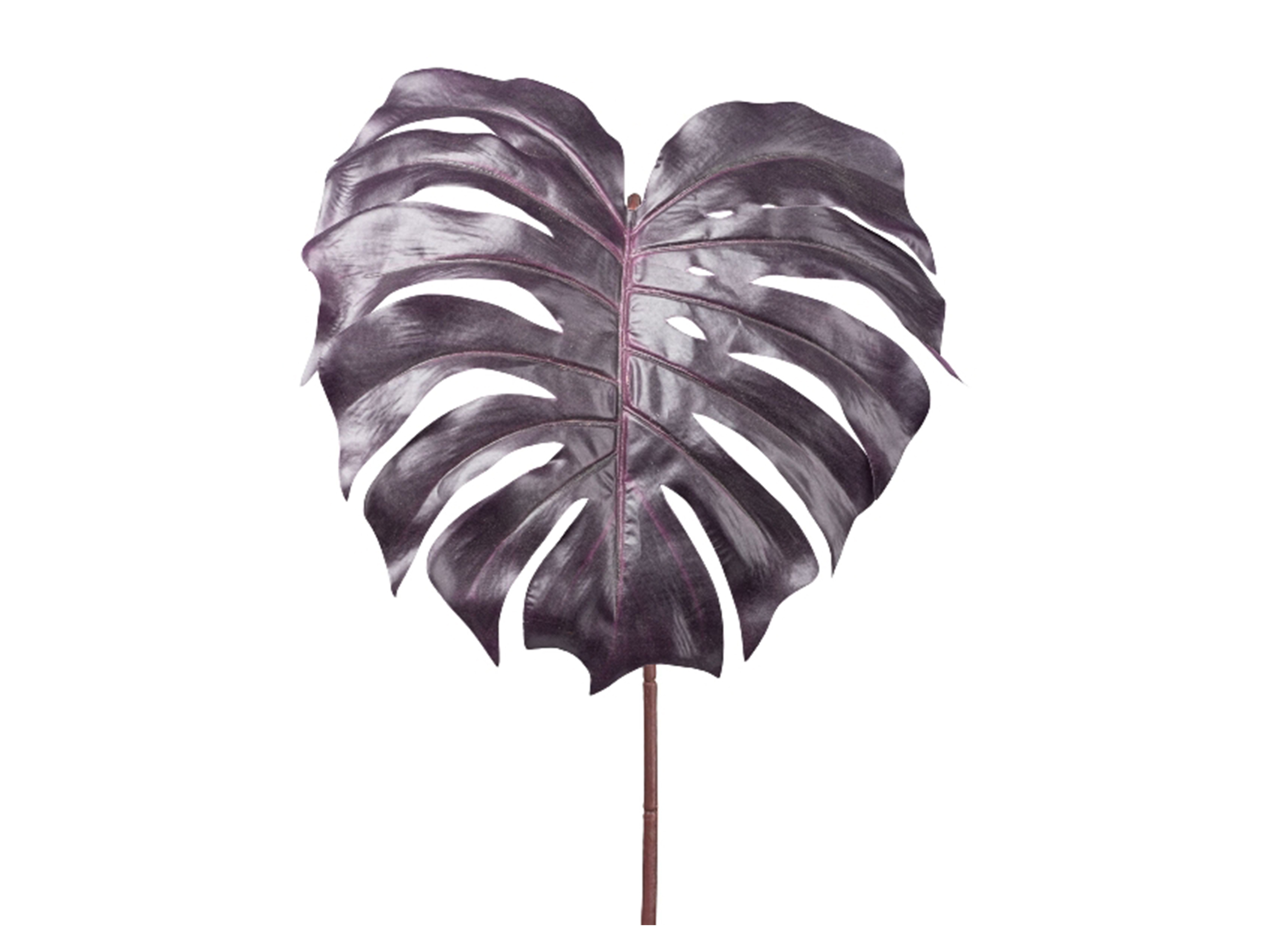 Kunstblume Philloblatt Aubergine H: 73 cm Gasper
