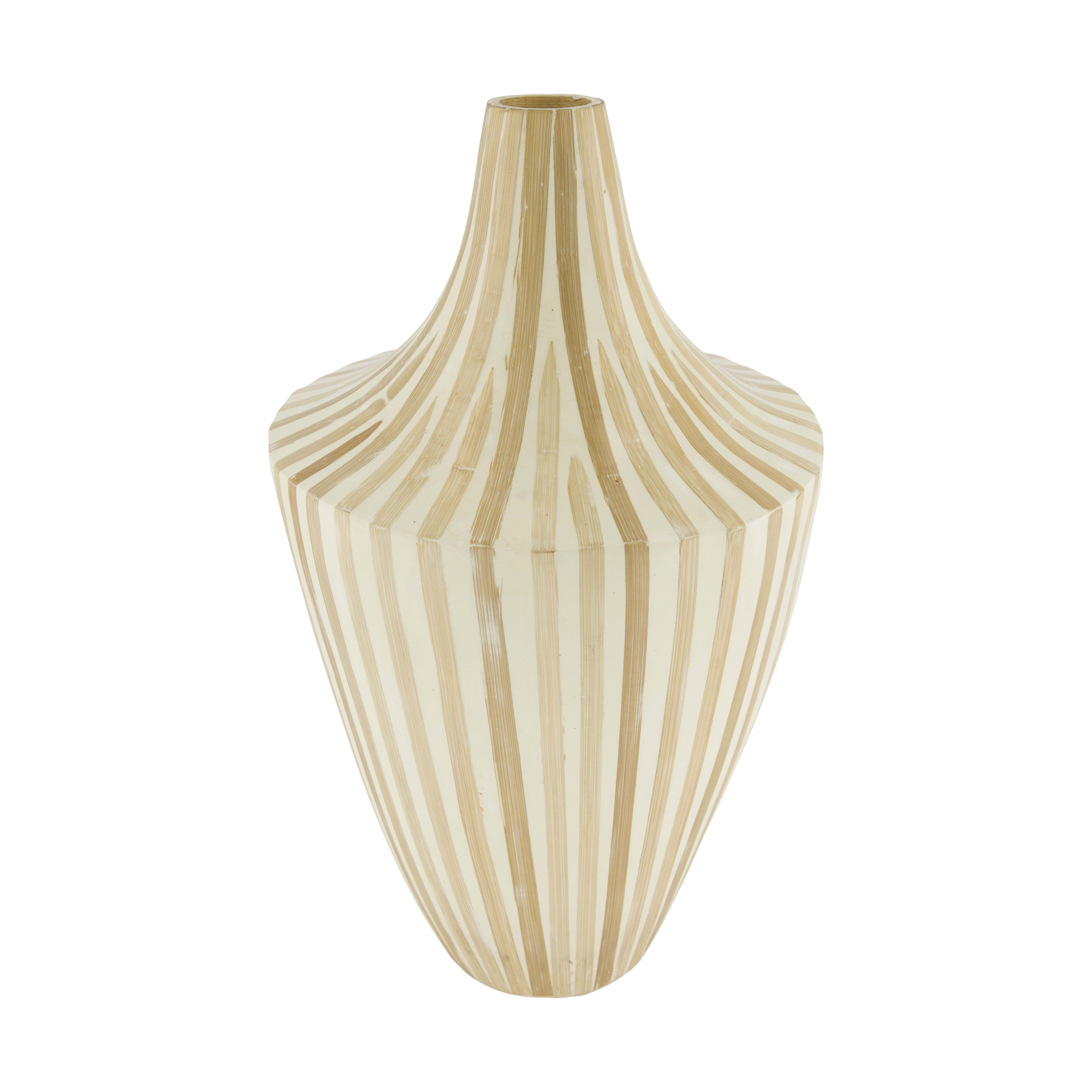 Vase Bambus, Weiss Decofinder / Grösse: 26 x cm