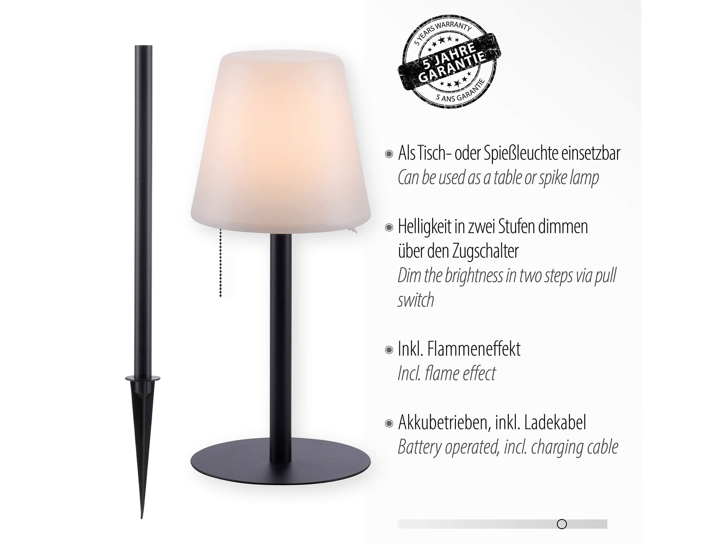 LED-Outdoor-Tischlampe Eleanor Ribaglob