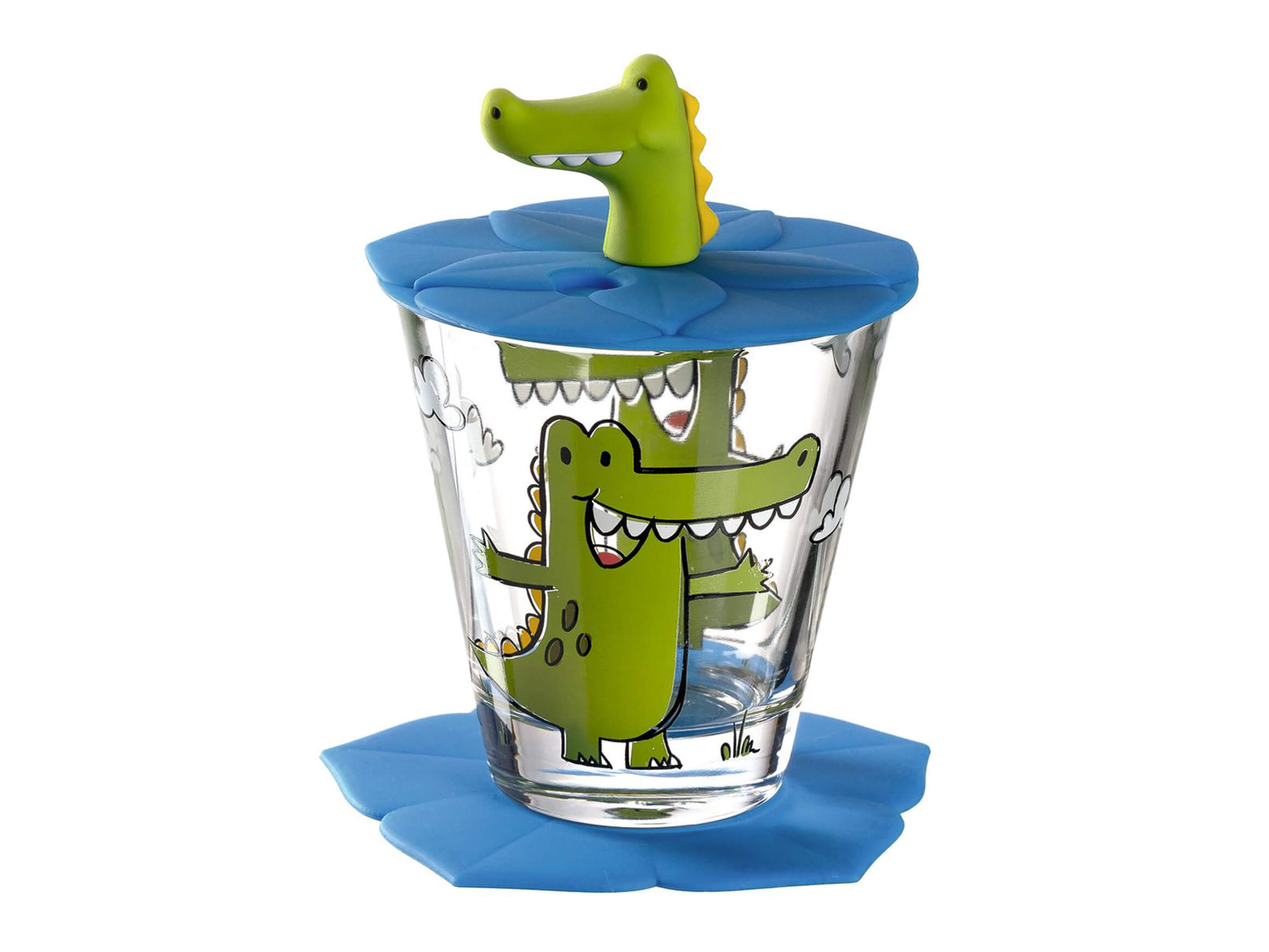 Leonardo Trinkglas Für Kinder Bambini Krokodil, 215 Ml, 3-teilig