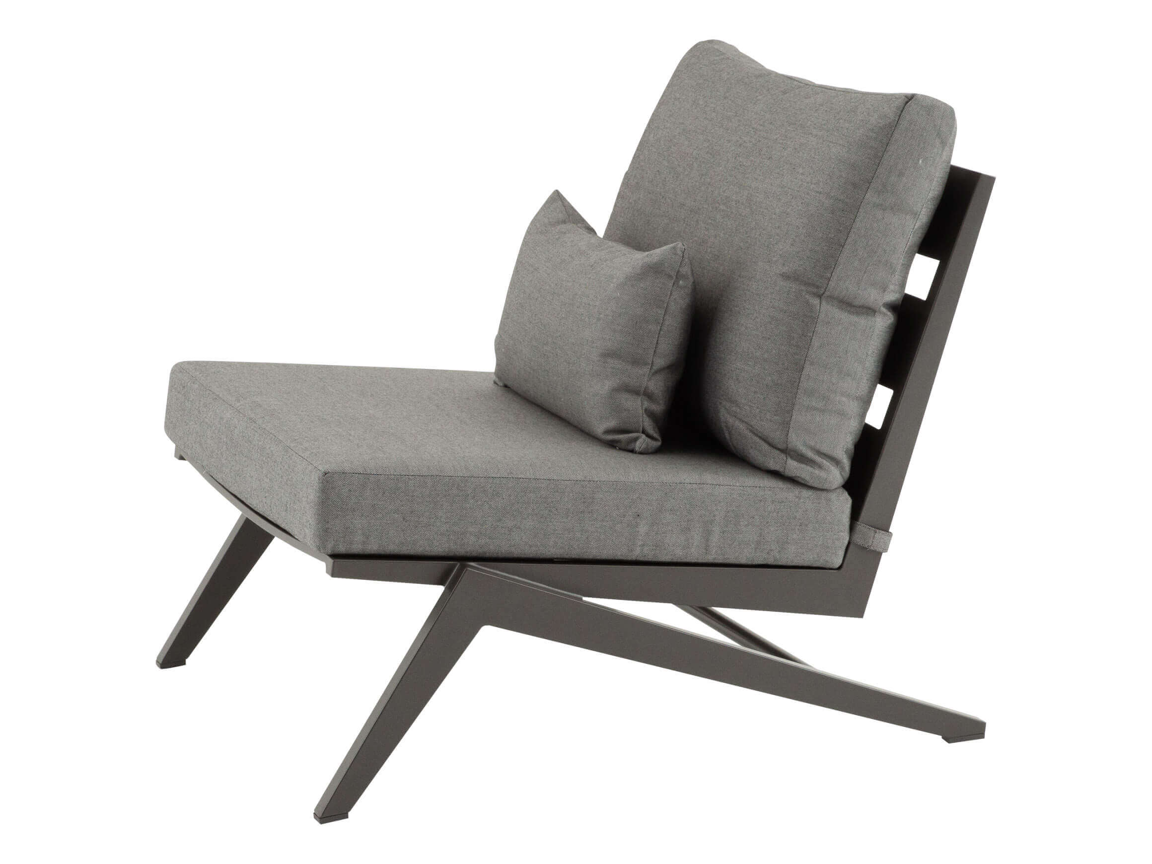 Gartensessel Jackie, Kissen Grau, Aluminiumgestell