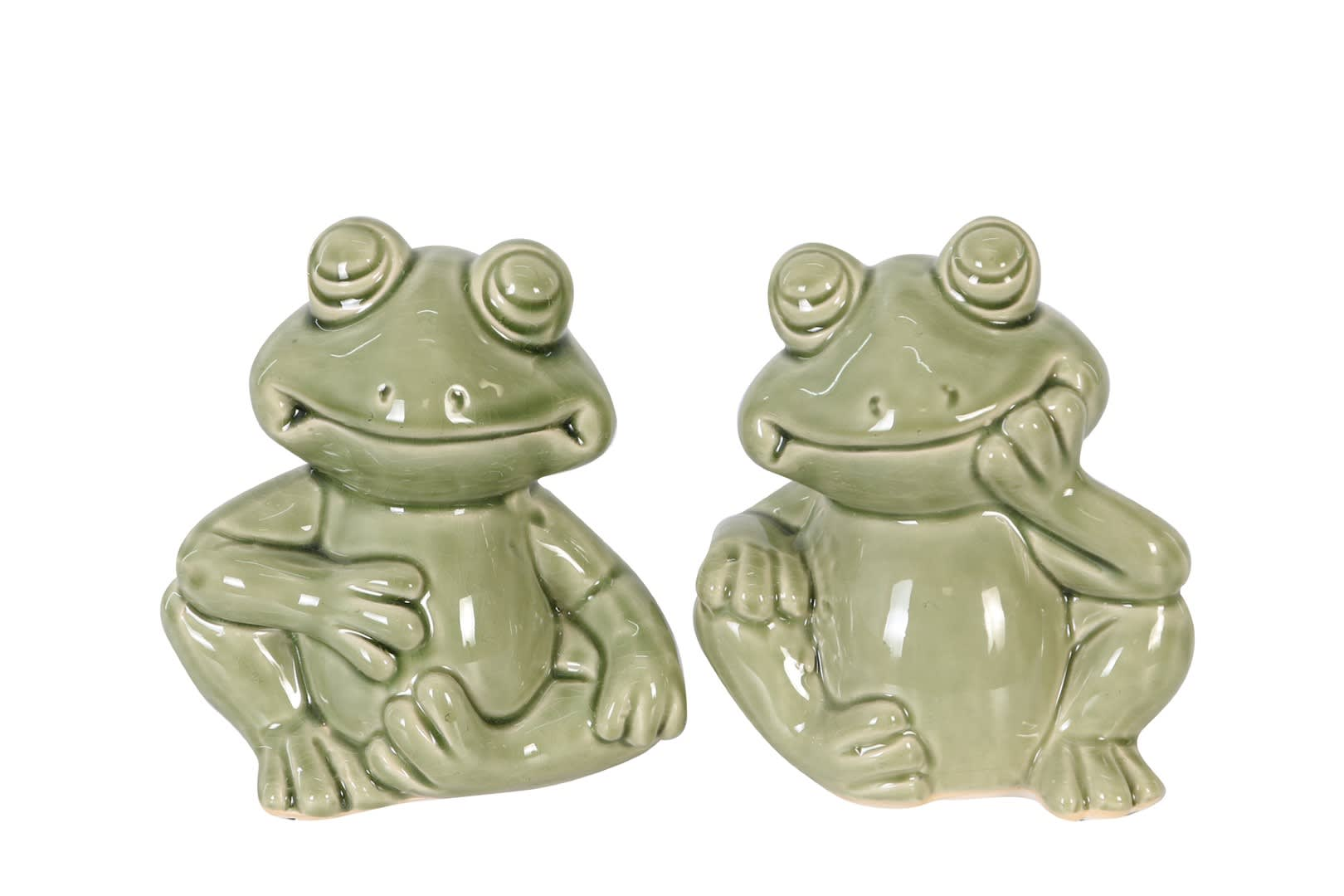 Decofinder Figur Frosch Keramik H: 16 cm  | Schubiger Möbel
