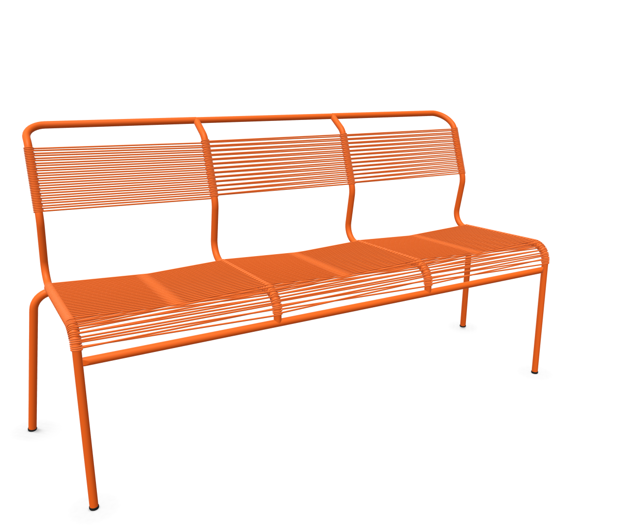 Schaffner Spaghetti-3er-Bank Säntis Orange | Schubiger Möbel