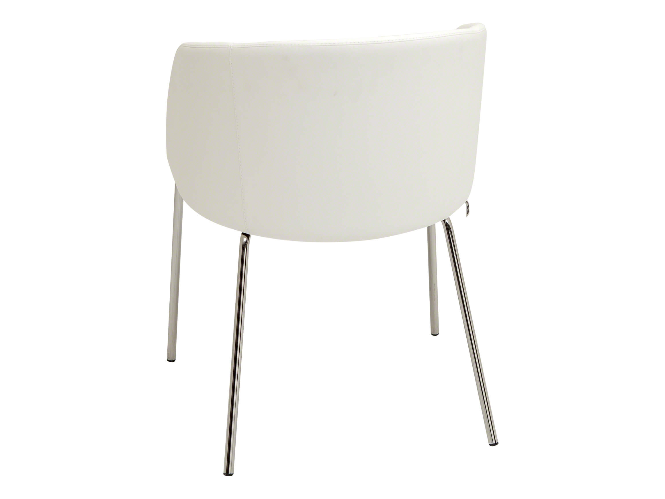 Stuhl Now! Dining, Textilleder Weiss, Metall, b 55,5 cm