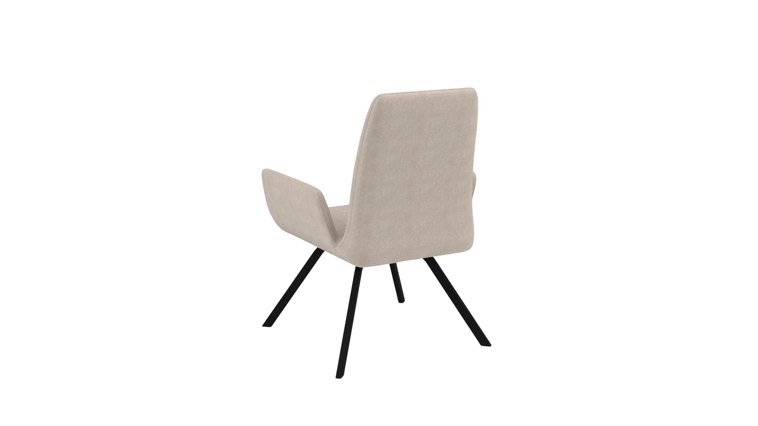 Stuhl Sirius - von UrbanDesign | Drehfunktion, Fuss schwarz, Stoff Desert