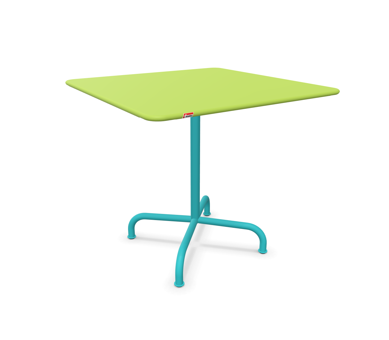 Metall-Tisch Rigi Quadratisch von Schaffner / Farbe: Hellgrün / Grösse: 80 x 80 cm