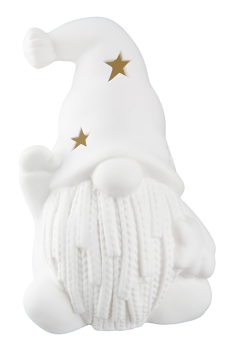 Figur Wichtel-Led, Weiss H: 13 cm Gilde / Farbe: