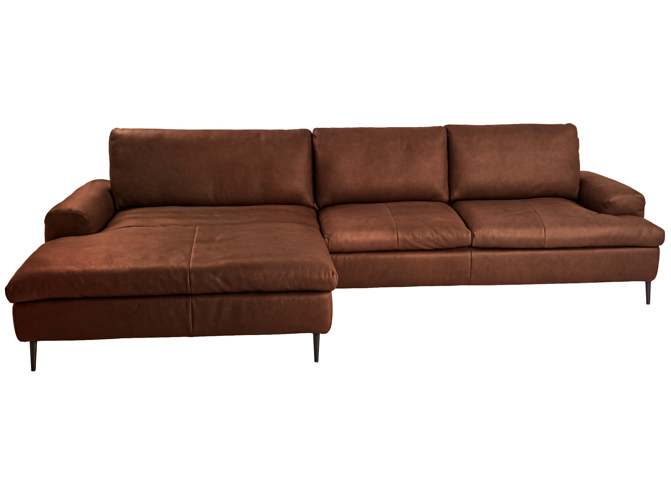 Ecksofa Vincenzo Schillig Willi / Farbe: Hazelnut / Material: Leder Basic
