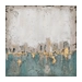 Bild Abstrakte Farbkomposition in Blau und Gold image LAND 70x70 cm