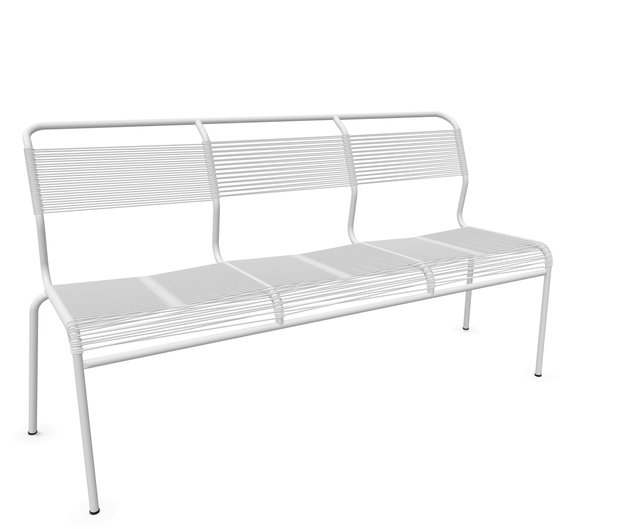 Schaffner Spaghetti-3er-Bank Säntis Weiss | Schubiger Möbel